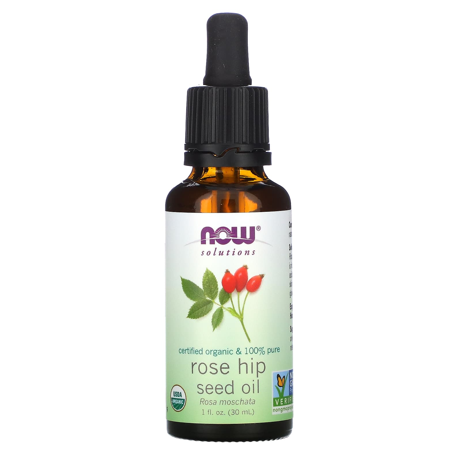 Now Foods, Organic Rose Hip Seed Oil, 1 OZ oil UPC 733739075949 | HiLife Vitamins
