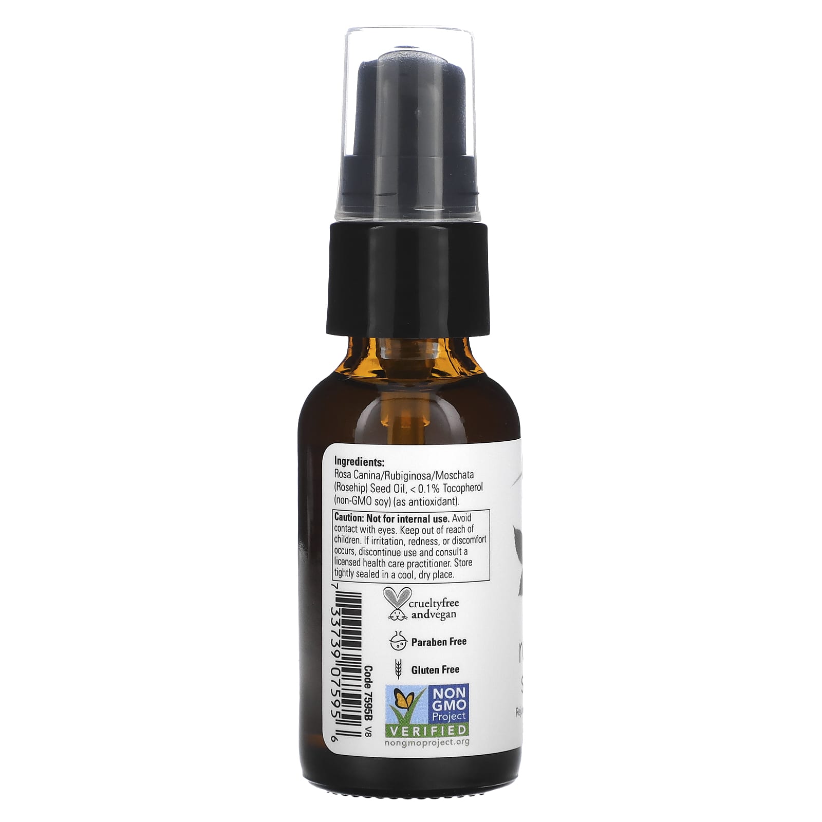 Now Foods, Rose Hip Seed Oil, 1 Fl Oz UPC 733739075956 | HiLife Vitamins