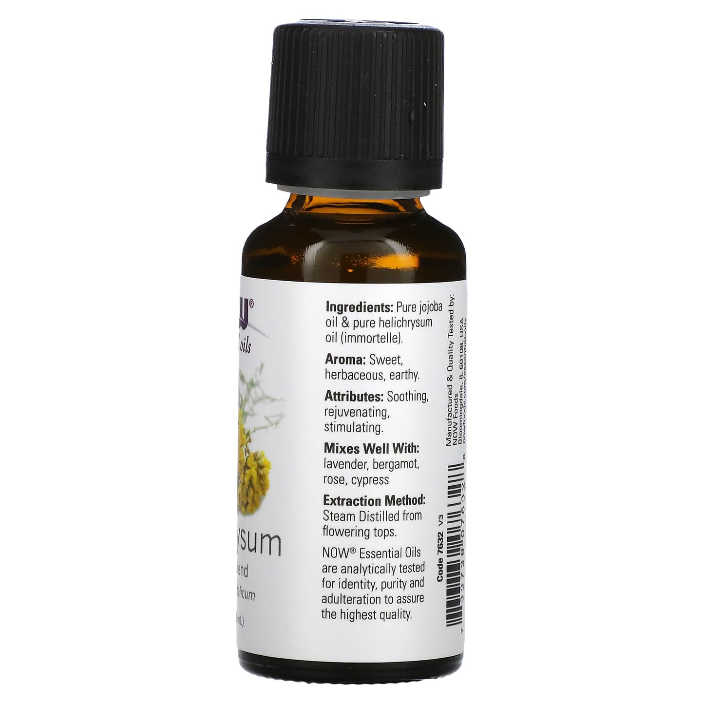 Now Foods, Helichrysum Oil Blend, 1 Fl. Oz UPC 733739076328 | HiLife Vitamins