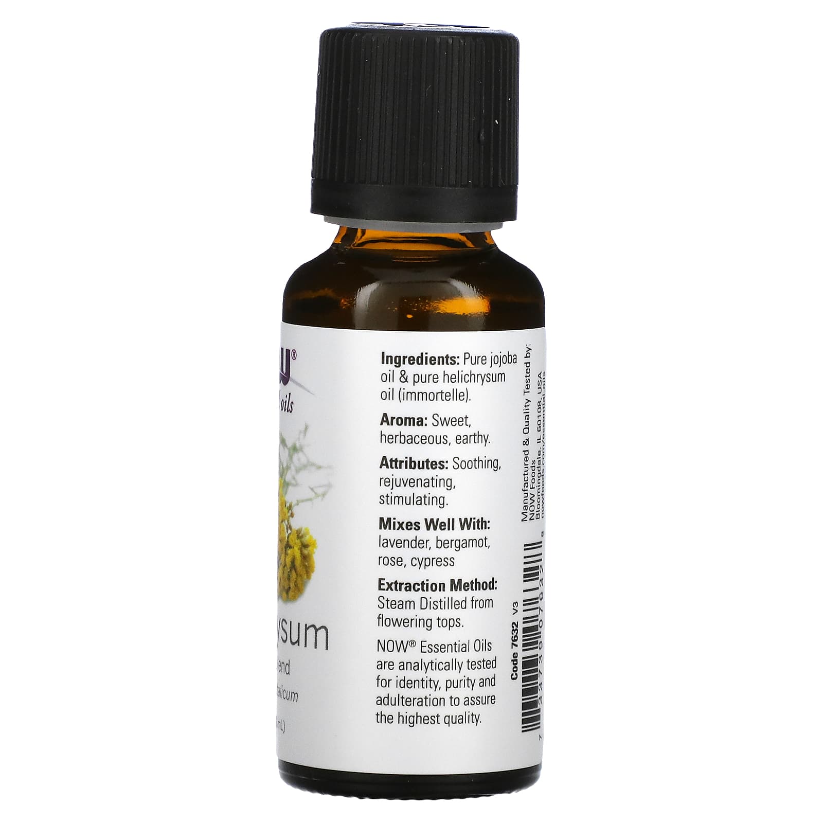 Now Foods, Helichrysum Oil Blend, 1 Fl. Oz UPC 733739076328 | HiLife Vitamins