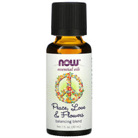 Now Foods, Peace, Love & Flowers Oil Blend, 1 Fl. Oz UPC 733739076342 | HiLife Vitamins