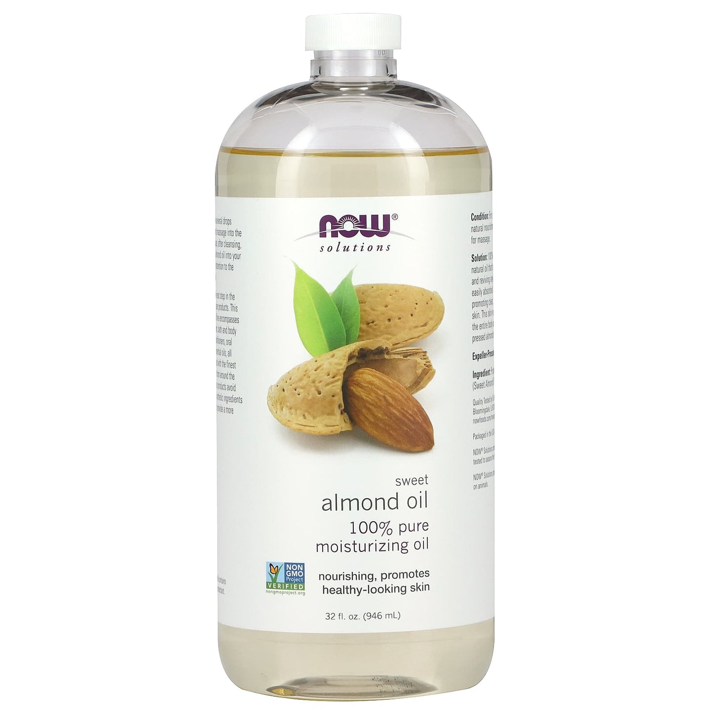 Now Foods, ALMOND OIL, 32 OZ UPC 733739076458 | HiLife Vitamins