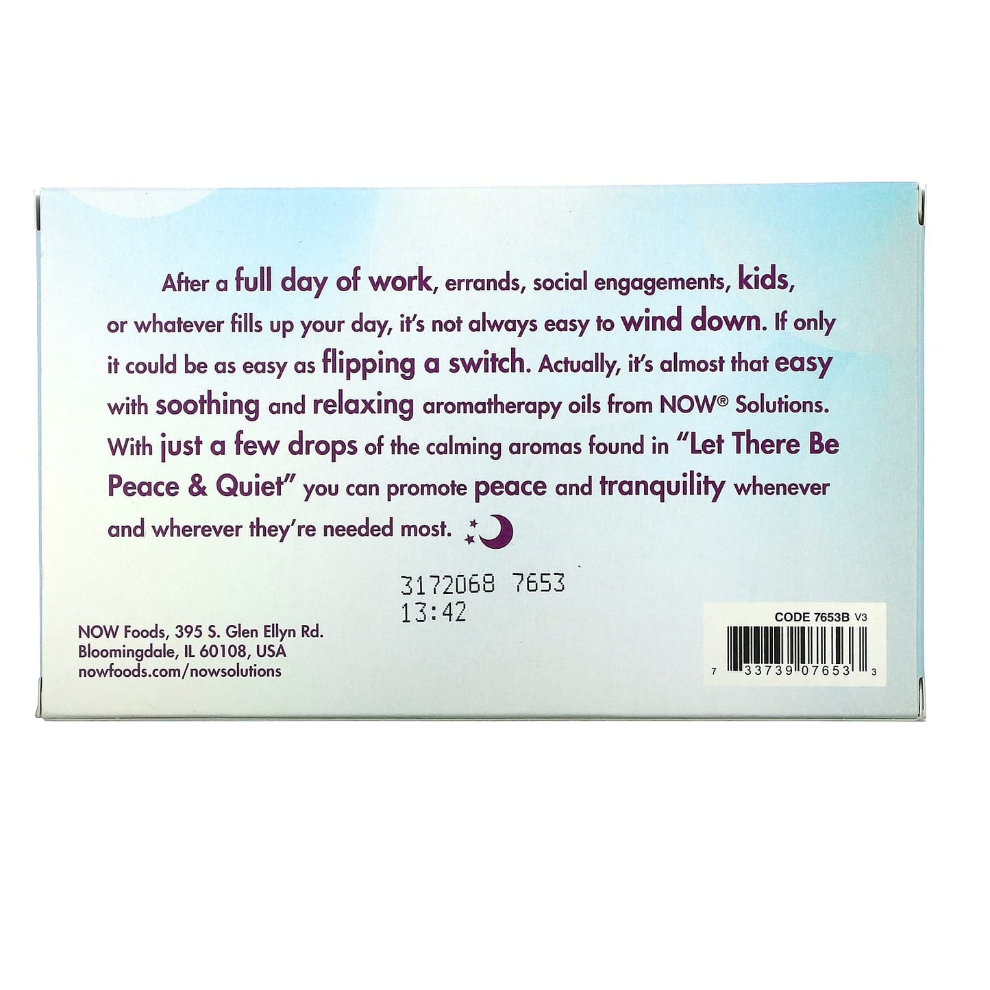 Now Foods, Let There Be Peace & Quiet Essential Oil Relaxing Kit, RELAXING oil UPC 733739076533 | HiLife Vitamins