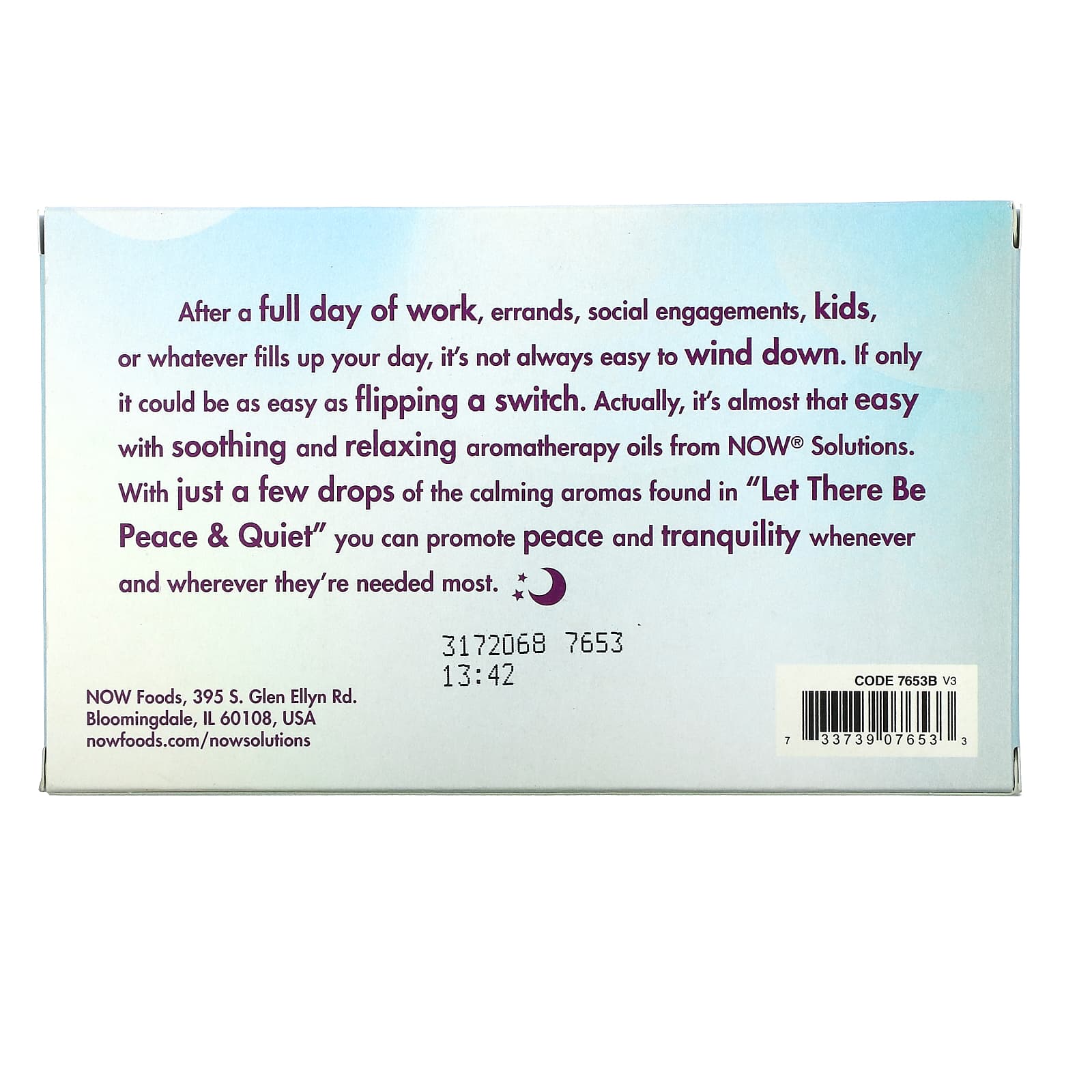 Now Foods, Let There Be Peace & Quiet Essential Oil Relaxing Kit, RELAXING oil UPC 733739076533 | HiLife Vitamins