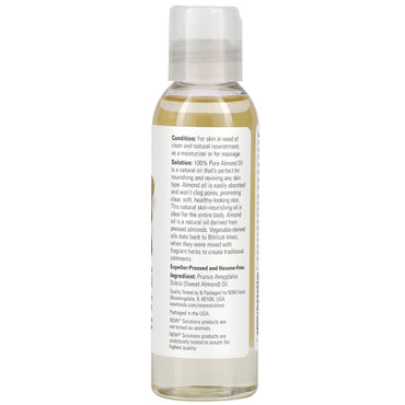 Now Foods, Almond Oil Sweet, 4 OZ oil UPC 733739076601 | HiLife Vitamins