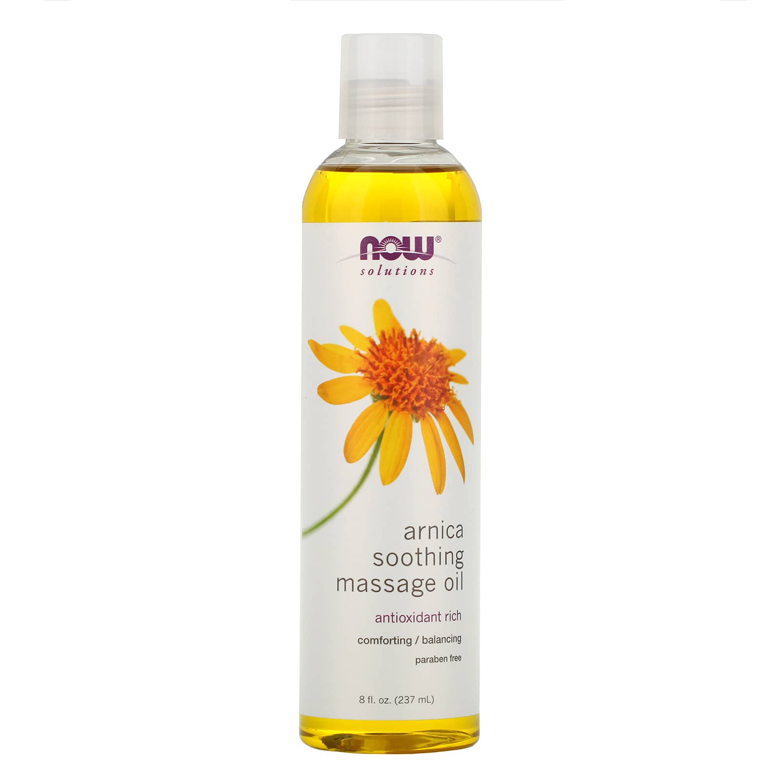 Now Foods, Arnica Warming Massage Oil, 8 OZ oil UPC 733739076670 | HiLife Vitamins