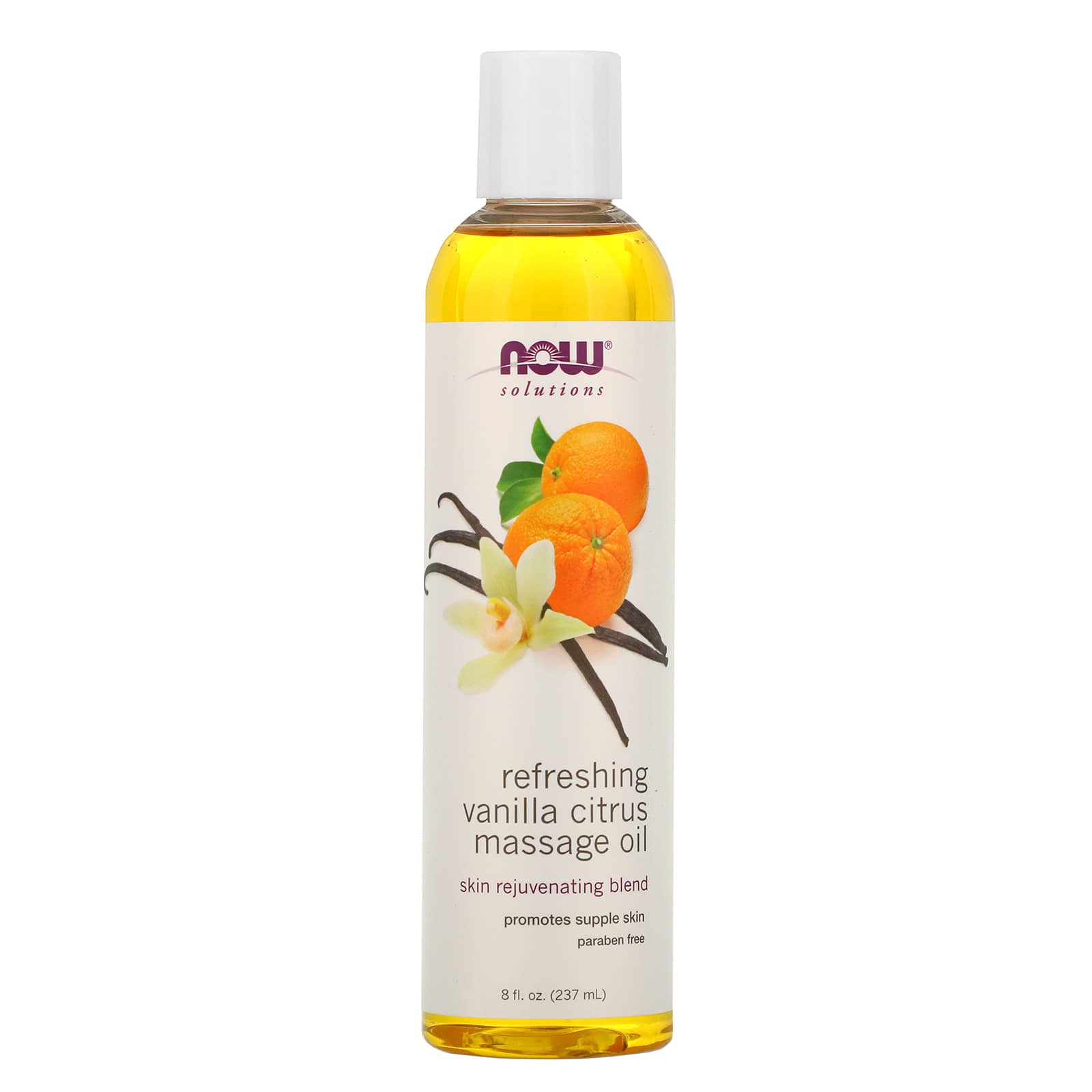 Now Foods, Vanilla Citrus Massage Oil, 8 OZ oil UPC 733739076717 | HiLife Vitamins