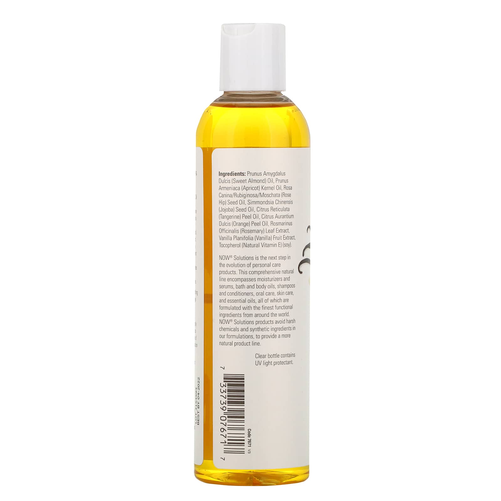 Now Foods, Vanilla Citrus Massage Oil, 8 OZ oil UPC 733739076717 | HiLife Vitamins