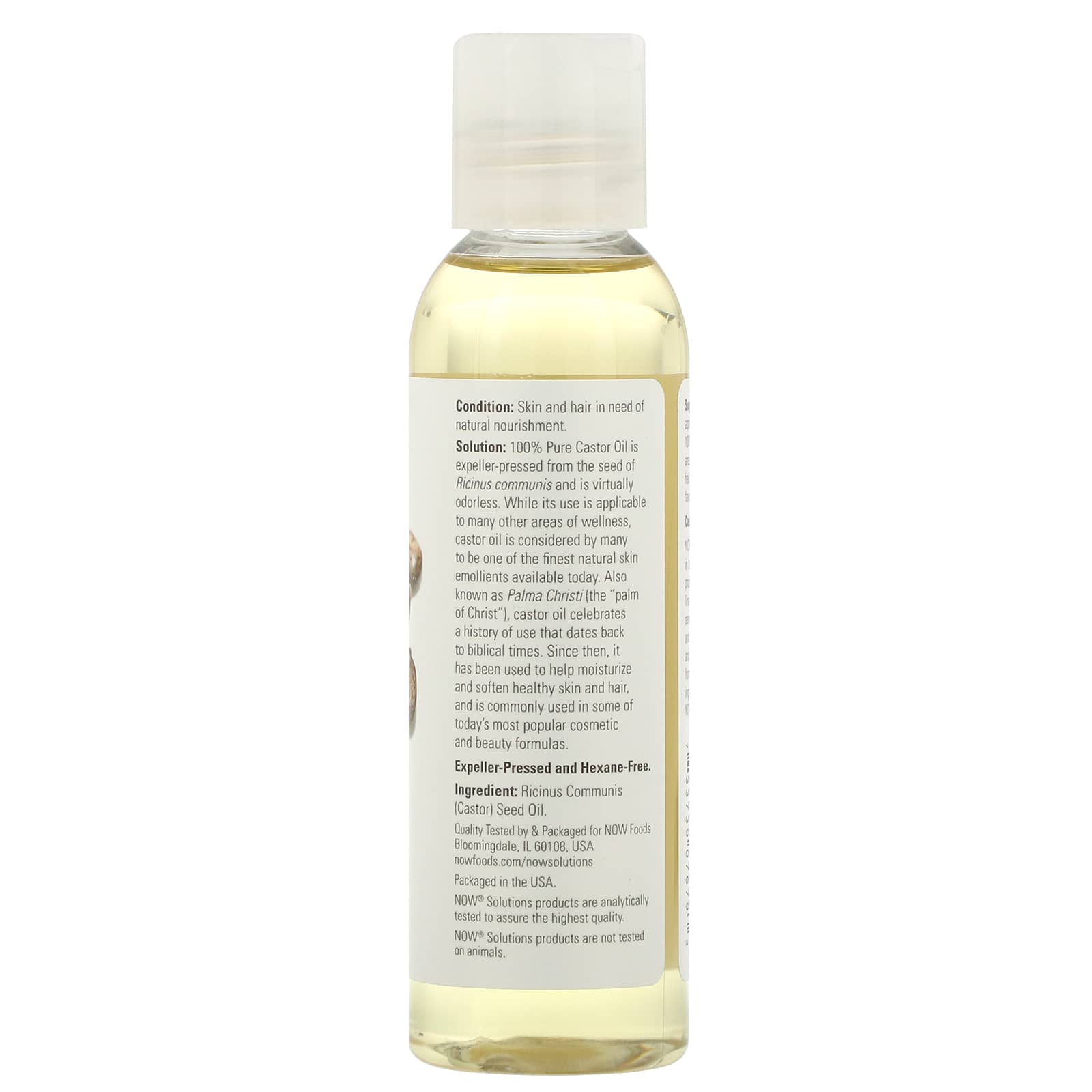 Now Foods, Castor Oil, 4 OZ oil UPC 733739076793 | HiLife Vitamins