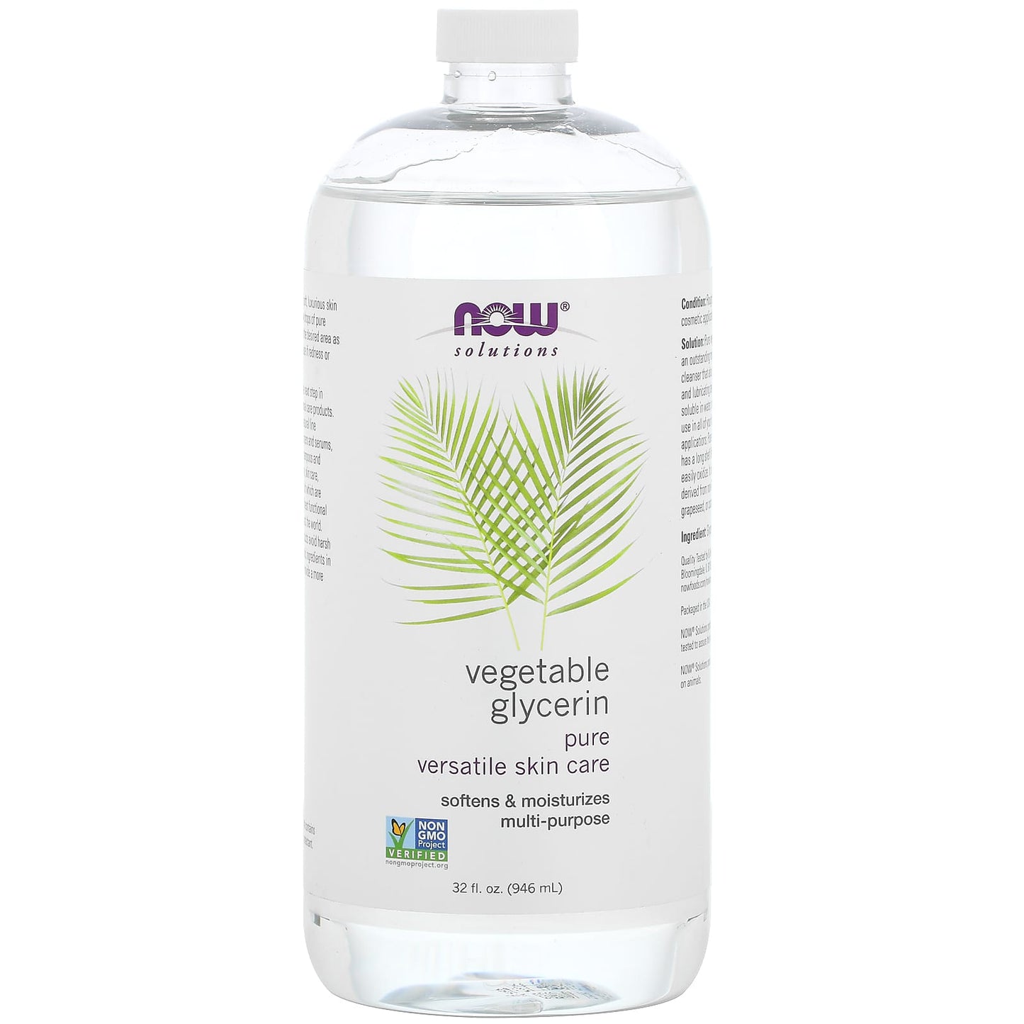 Now Foods, GLYCERIN VEGETABLE, 32 OZ UPC 733739076984 | HiLife Vitamins