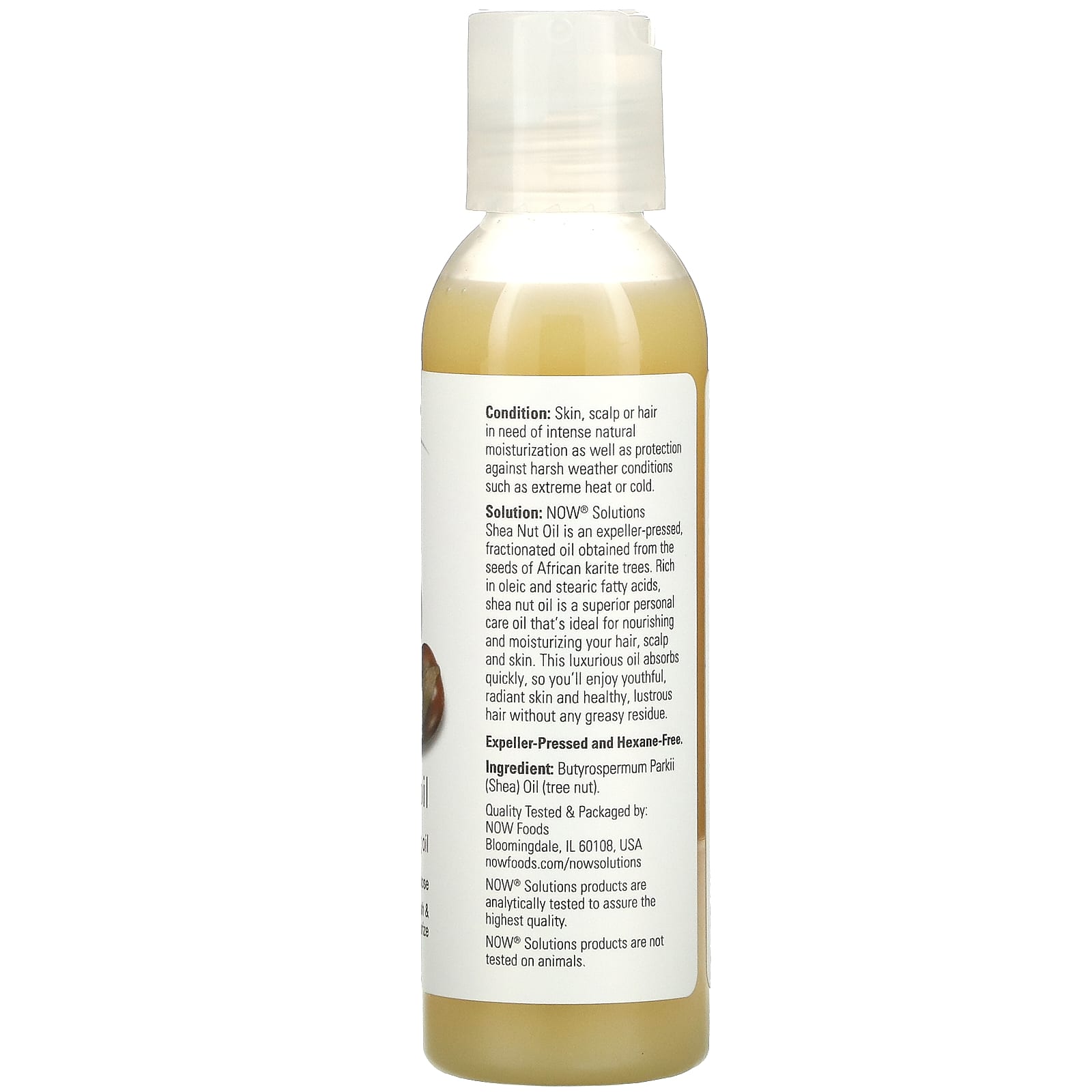 Now Foods, Shea Nut Oil, 4 OZ oil UPC 733739077042 | HiLife Vitamins