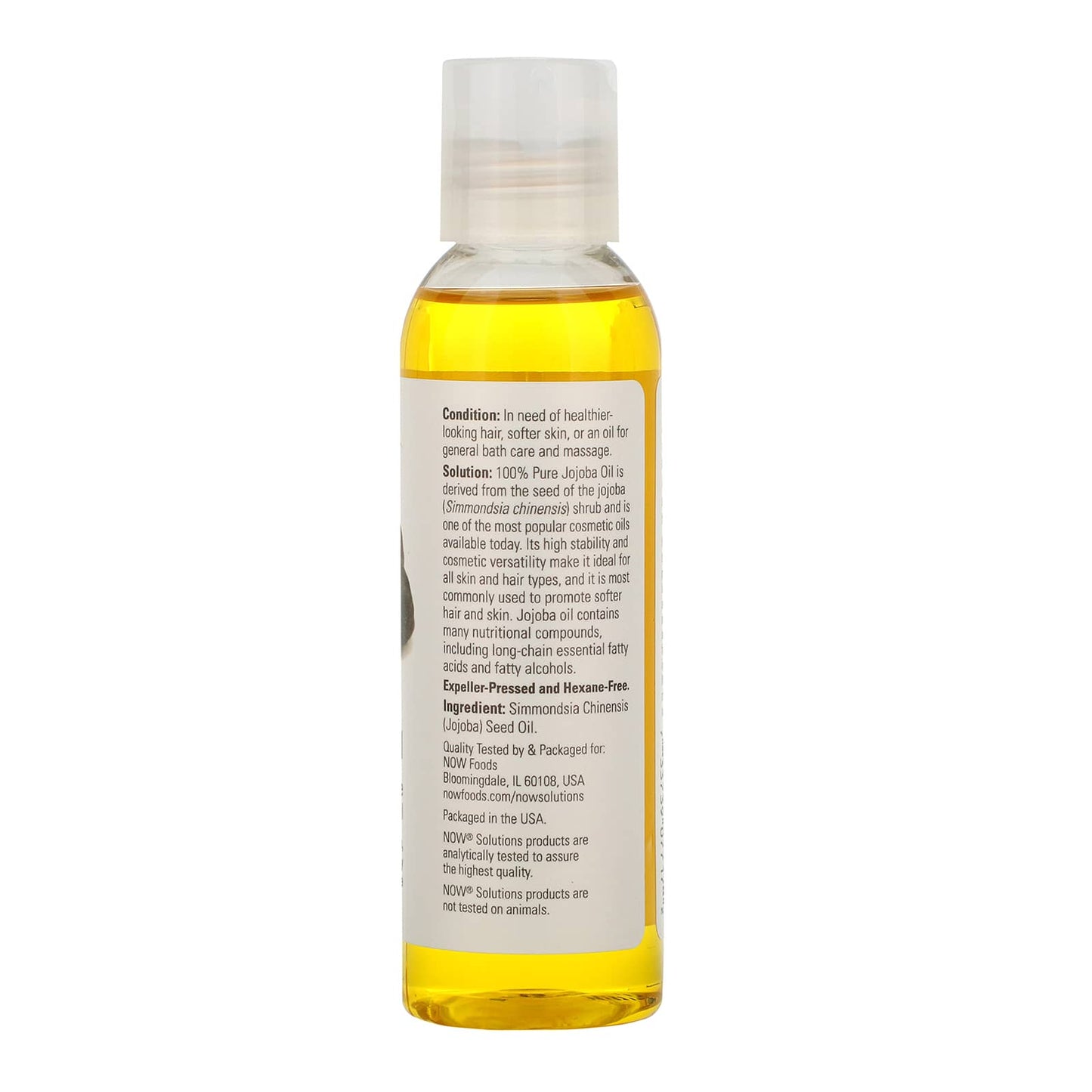 Now Foods, Jojoba Moisturizing Oil, 4 OZ oil UPC 733739077172 | HiLife Vitamins