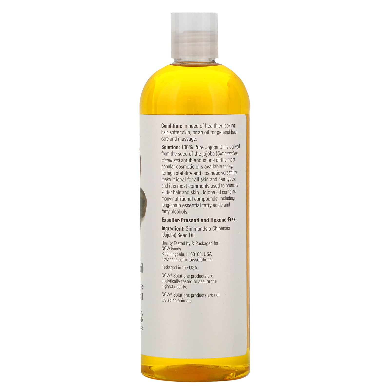 Now Foods, Jojoba Oil, 16 OZ oil UPC 733739077189 | HiLife Vitamins