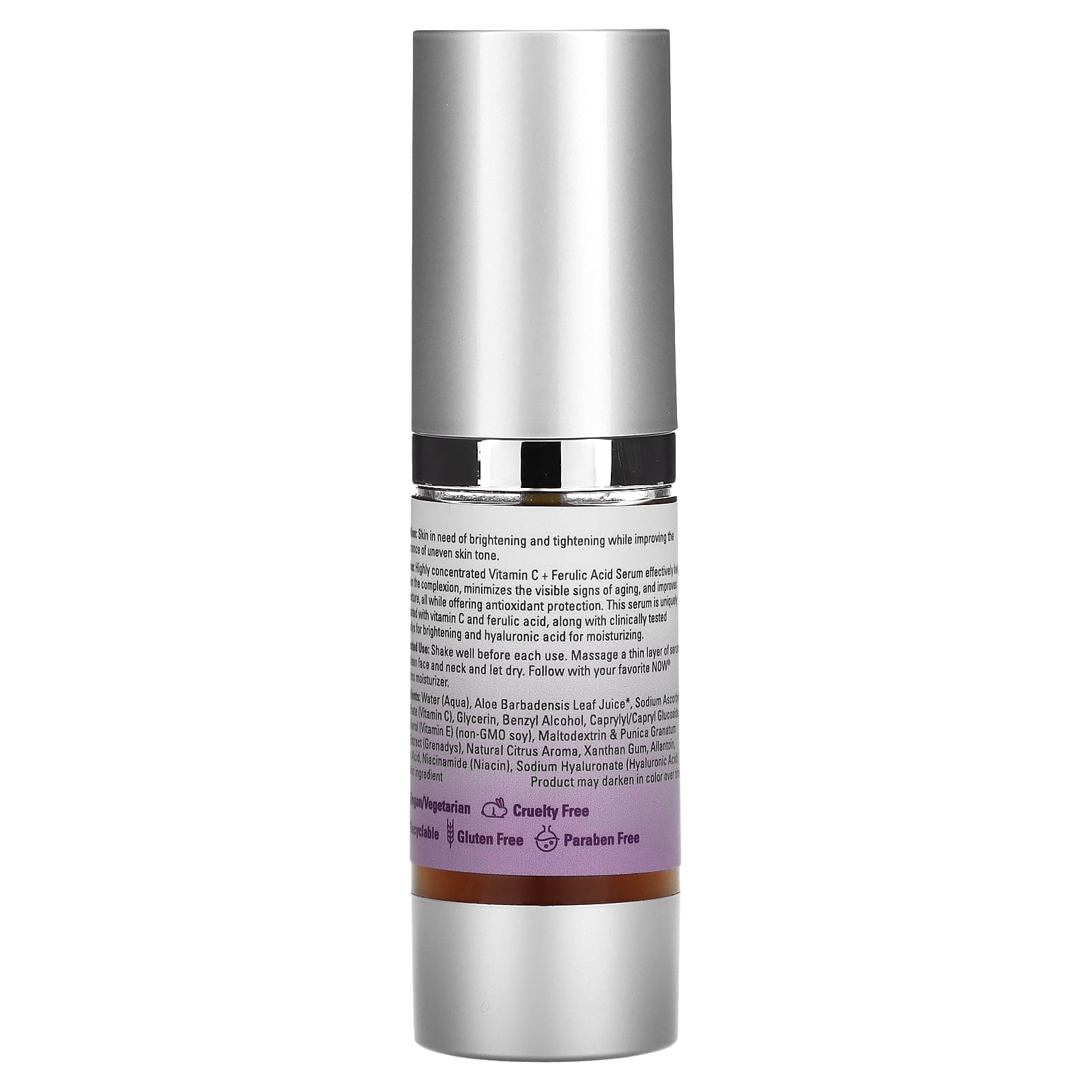 Now Foods, VITAMIN C + FERULIC ACID SERUM 1, 1 OZ UPC 733739077486 | HiLife Vitamins