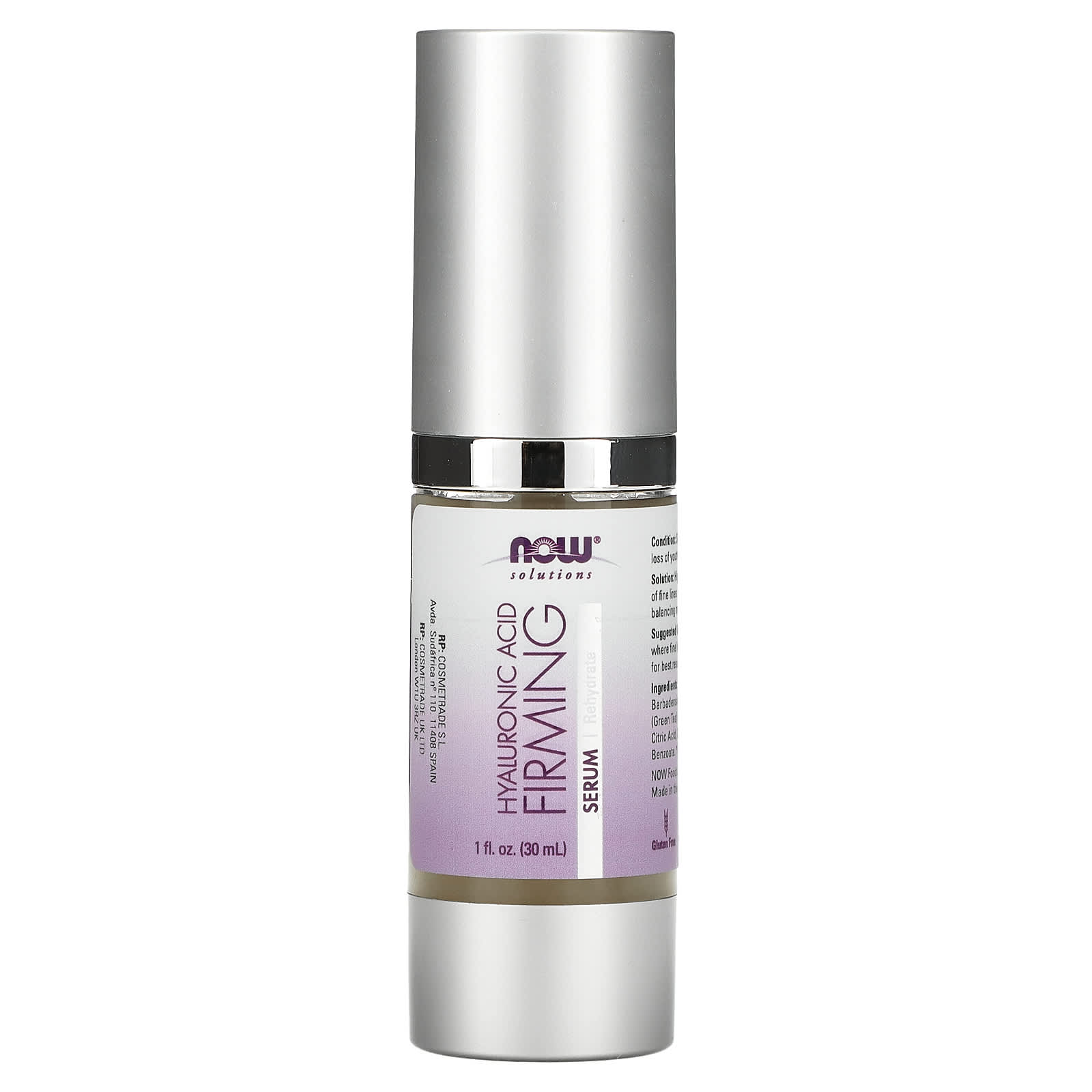 Now Foods, Ha Firming Serum, 1 OZ OZ UPC 733739077882 | HiLife Vitamins