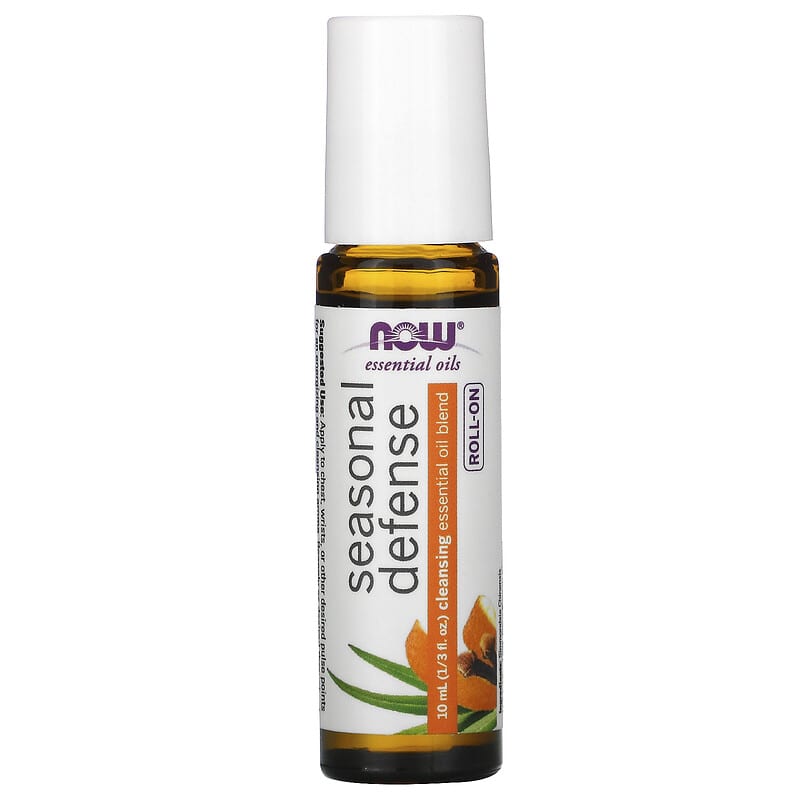 Now Foods, SEASONAL DEFENSE EO BLEND ROLL-ON, 10 ML UPC 733739079022 | HiLife Vitamins