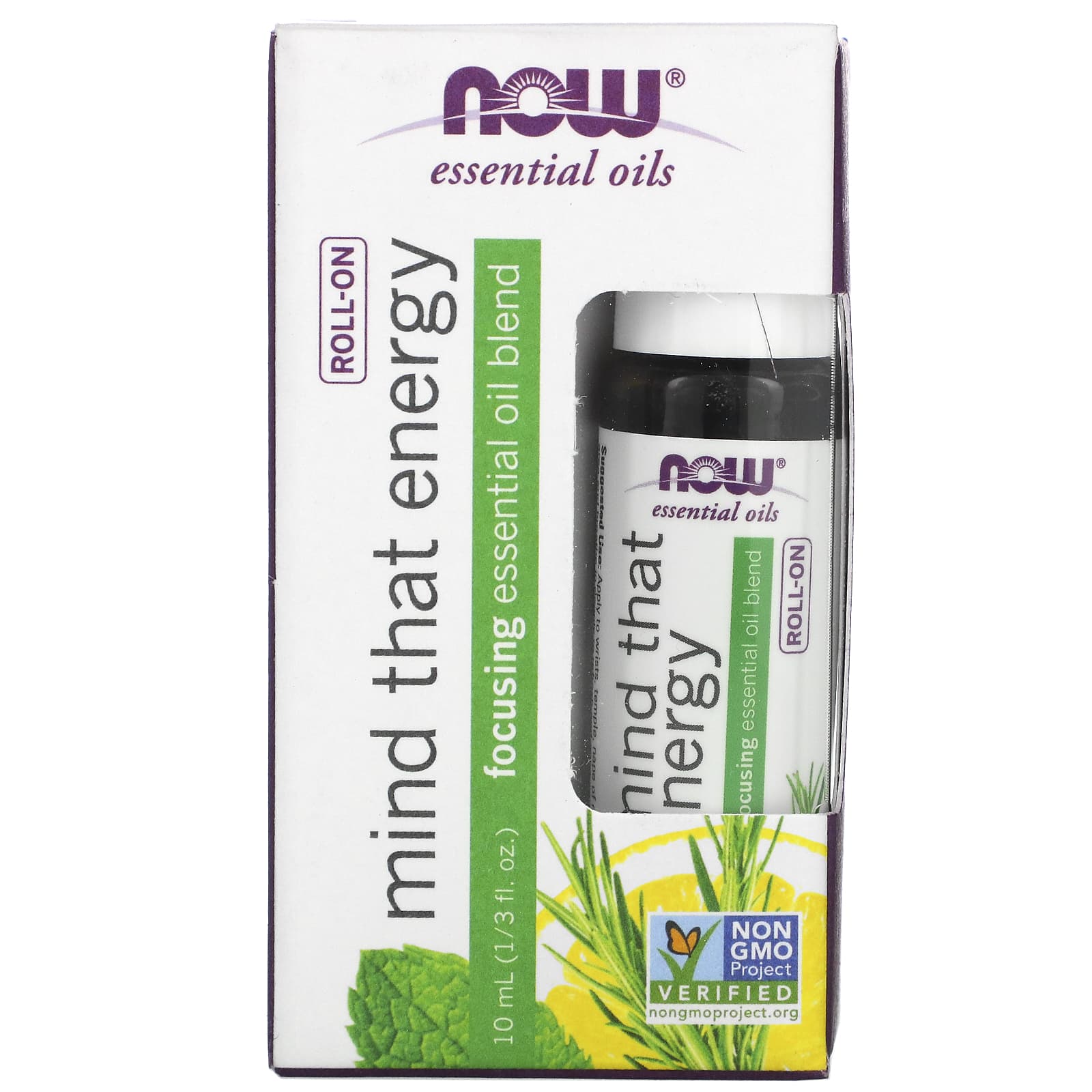 Now Foods, MIND THAT ENERGY EO BLEND ROLL-ON, 10 ML UPC 733739079039 | HiLife Vitamins