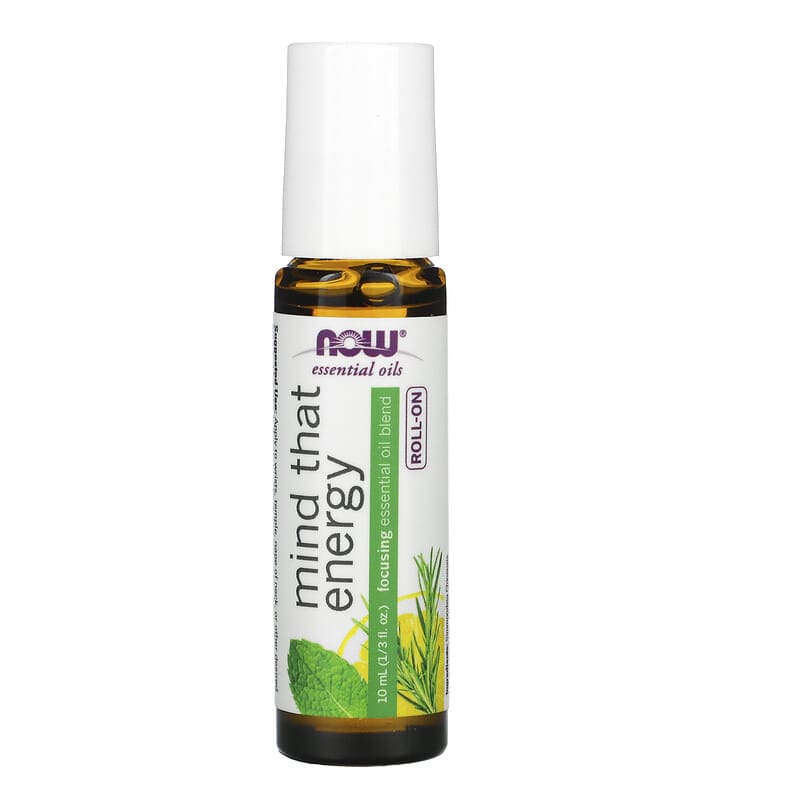 Now Foods, MIND THAT ENERGY EO BLEND ROLL-ON, 10 ML UPC 733739079039 | HiLife Vitamins