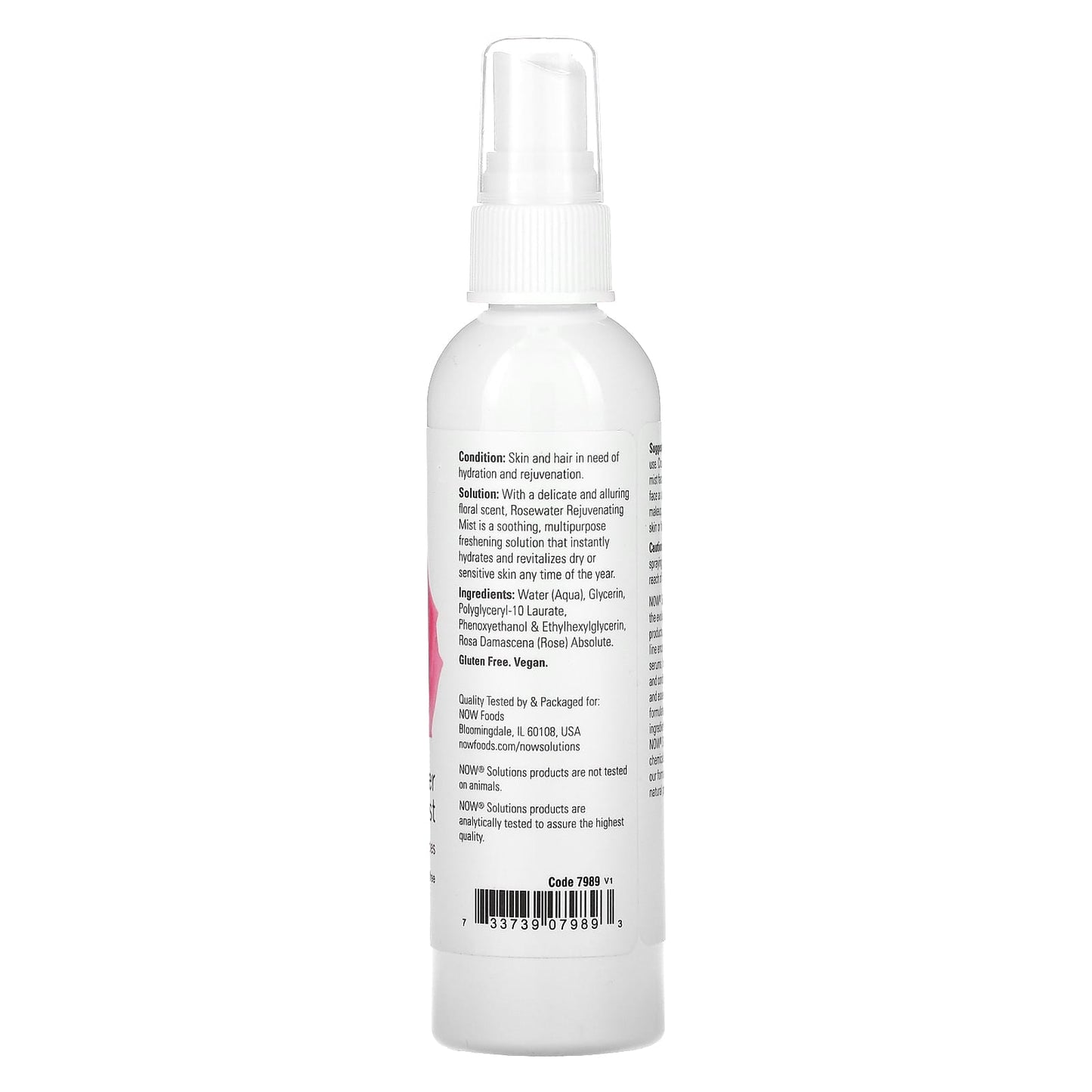 Now Foods, ROSEWATER REJUVENATING SPRAY, 4 OZ UPC 733739079893 | HiLife Vitamins