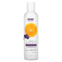 Now Foods, Vitamin C & Acai Purifying Toner, 8 OZ OZ UPC 733739079992 | HiLife Vitamins