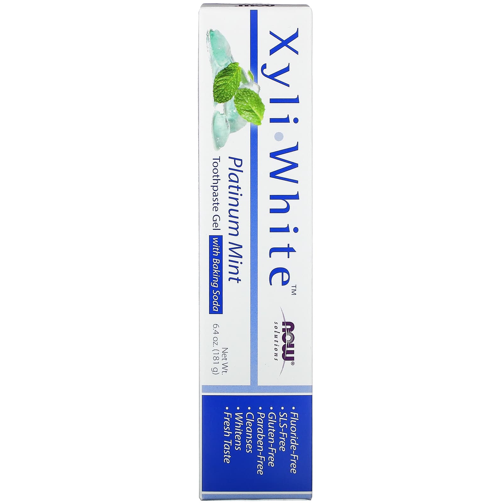 Now Foods, XyliwhiteTm- Baking Soda Toothpaste, 6.4 Oz UPC 733739080912 | HiLife Vitamins