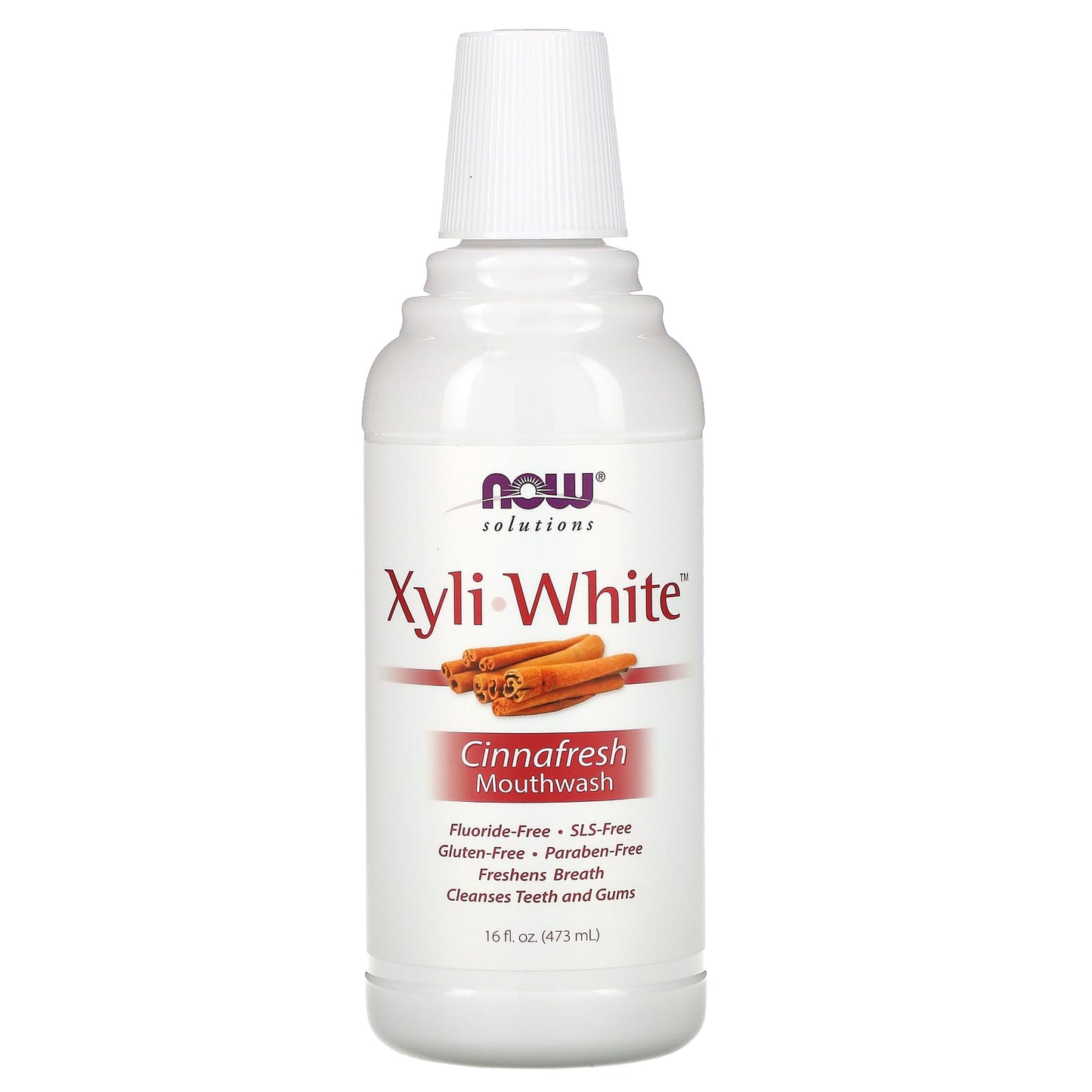 Now Foods, Xylitol Cinnafresh Mouthwash, FL OZ OZ UPC 733739080967 | HiLife Vitamins