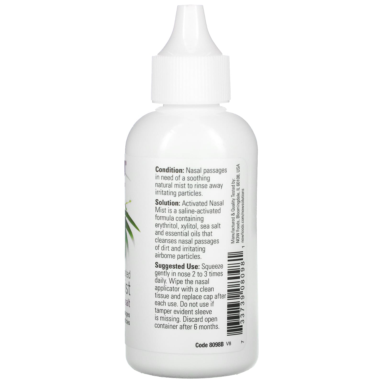Now Foods, Activated Nasal Mist 2, 2 OZ OZ UPC 733739080981 | HiLife Vitamins