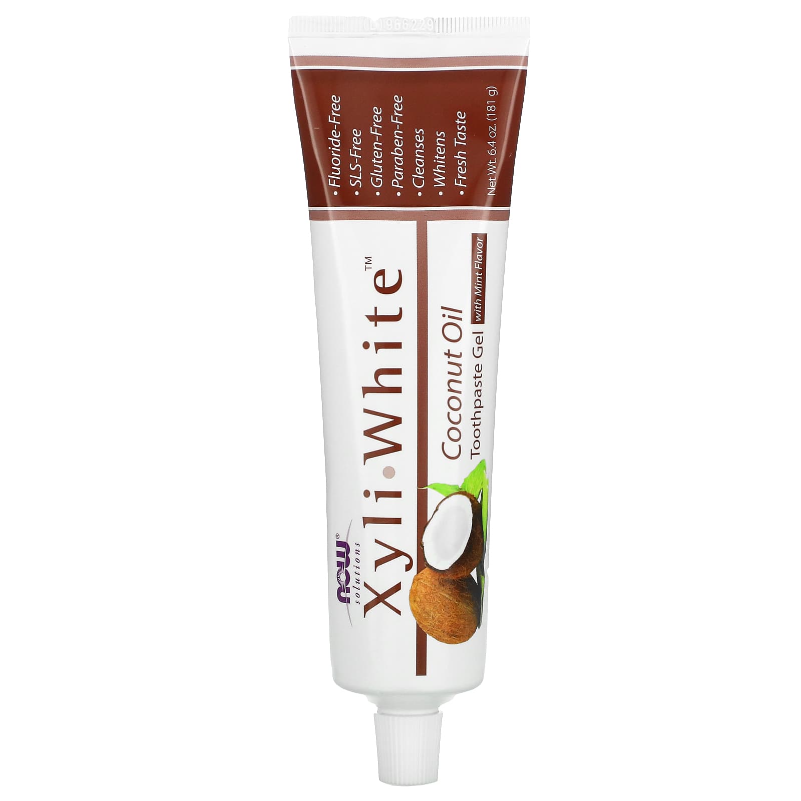 Now Foods, Xyliwhite Coconut Oil Toothpaste, 6.4 OZ oil UPC 733739081025 | HiLife Vitamins