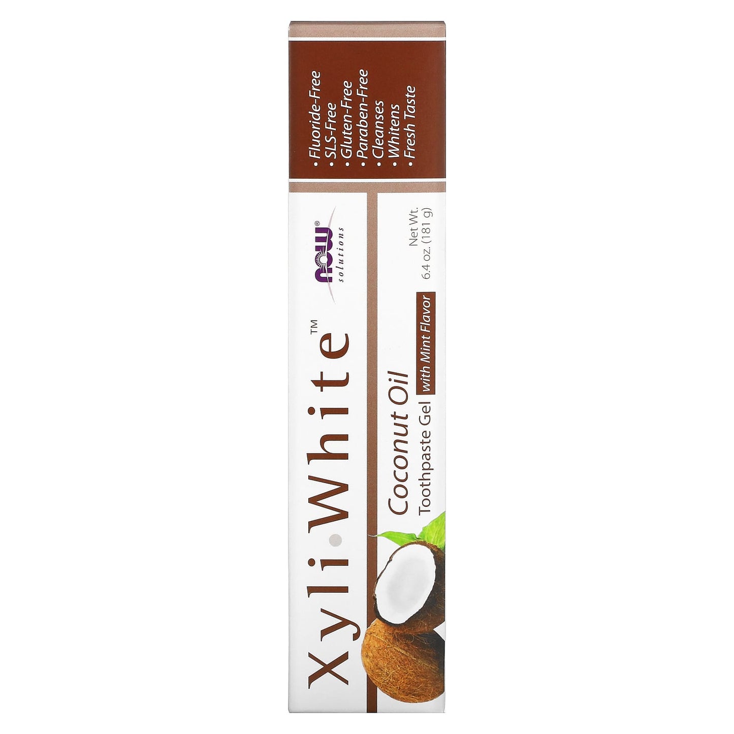 Now Foods, Xyliwhite Coconut Oil Toothpaste, 6.4 OZ oil UPC 733739081025 | HiLife Vitamins