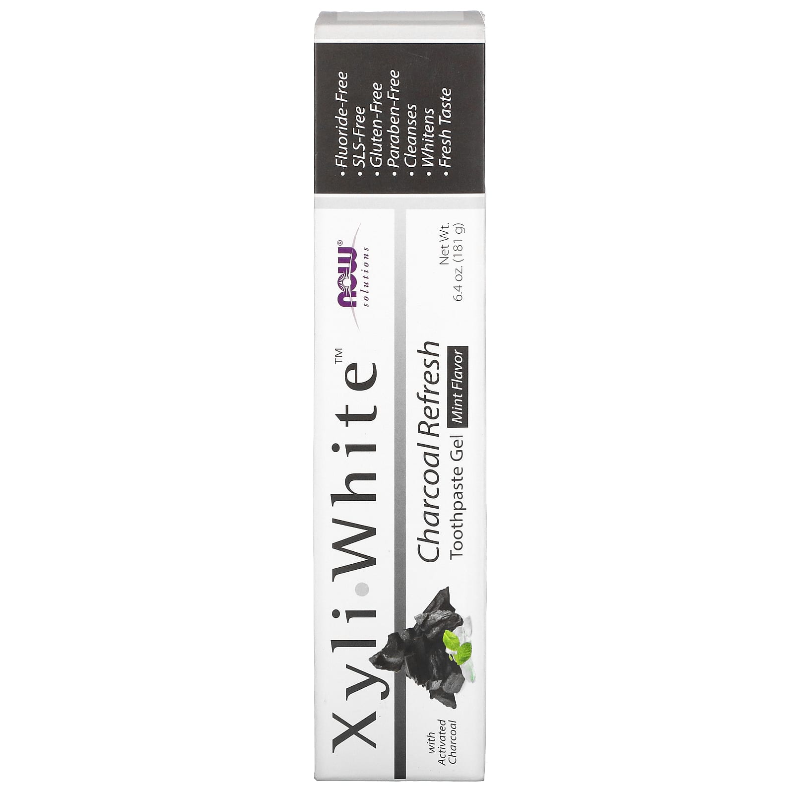Now Foods, Xyliwhite Charcoal Refresh Toothpaste Gel, 6.4 Oz UPC 733739081056 | HiLife Vitamins