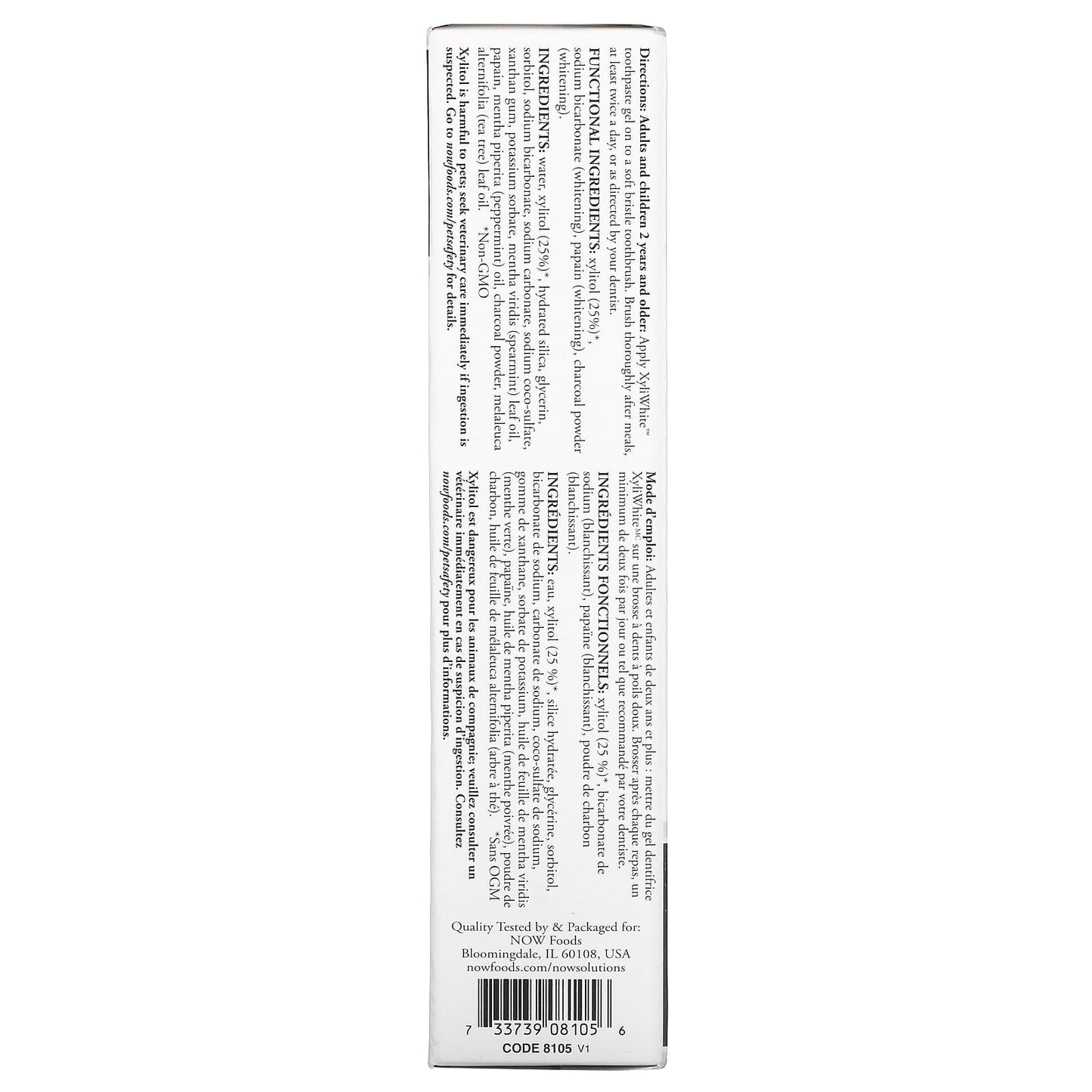 Now Foods, Xyliwhite Charcoal Refresh Toothpaste Gel, 6.4 Oz UPC 733739081056 | HiLife Vitamins