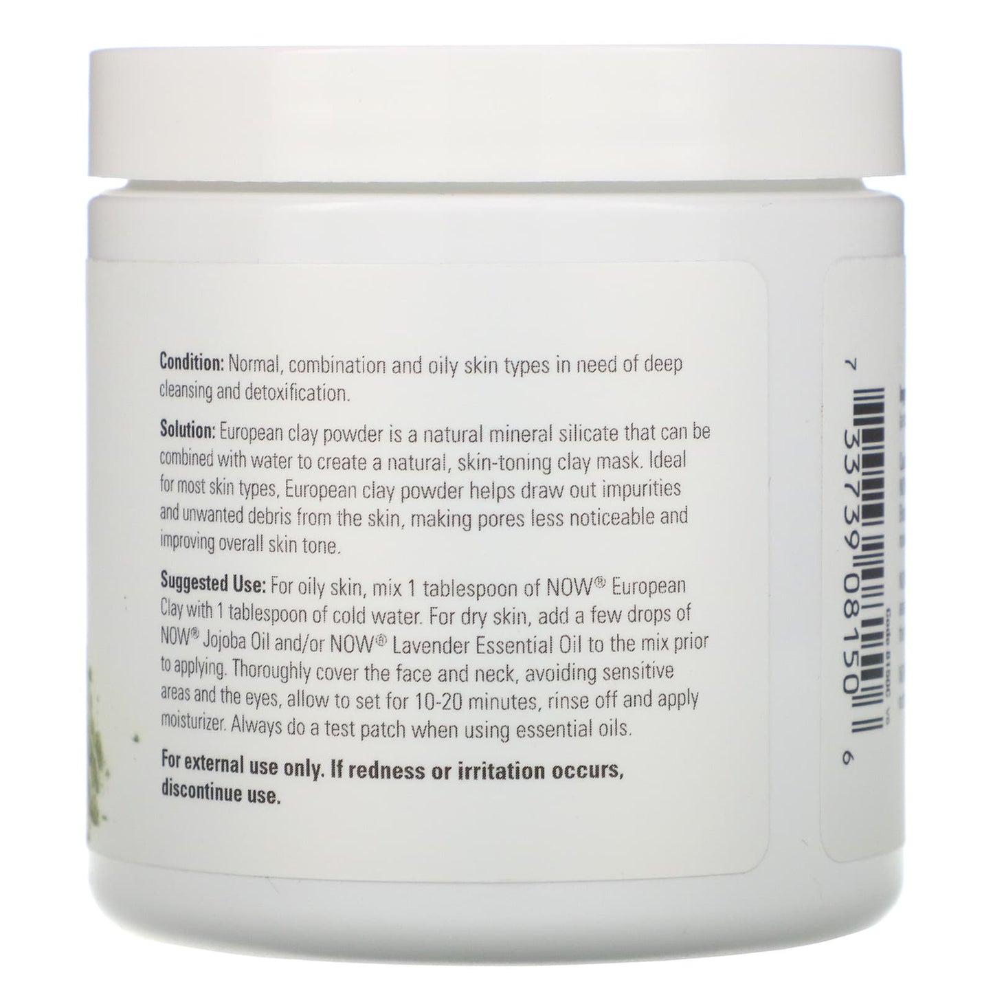 Now Foods, Green Clay, 6 OZ Powder UPC 733739081506 | HiLife Vitamins
