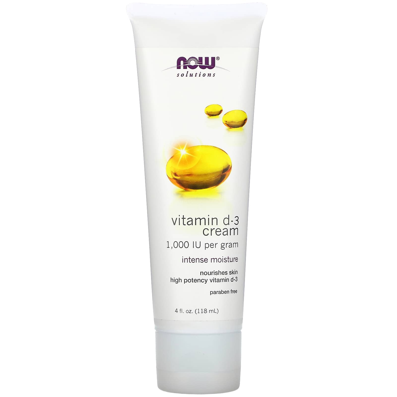 Now Foods, D-3 Cream, 4 OZ OZ UPC 733739081988 | HiLife Vitamins