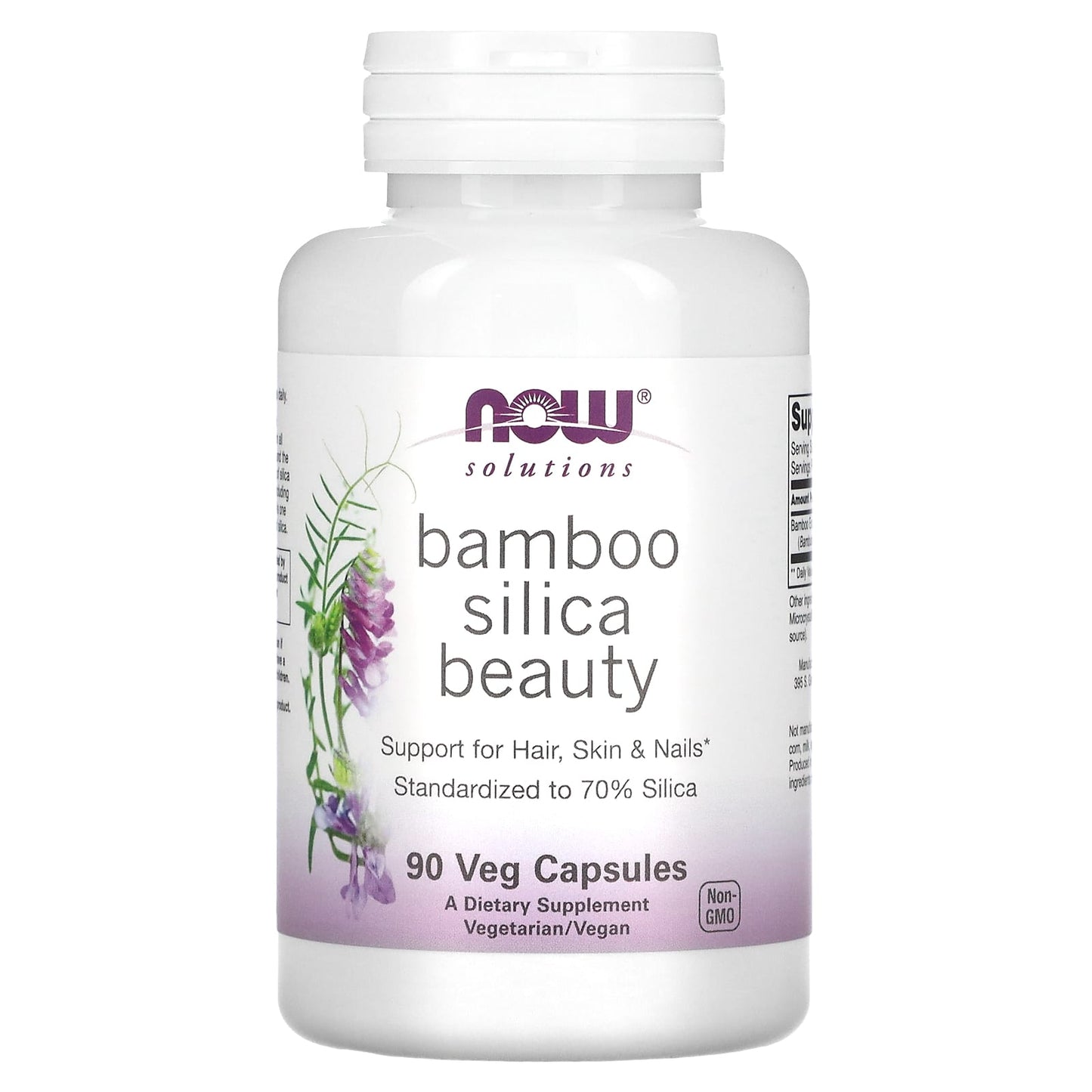 Now Foods, BAMBOO SILICA BEAUTY, 90 Veg Caps UPC 733739084040 | HiLife Vitamins