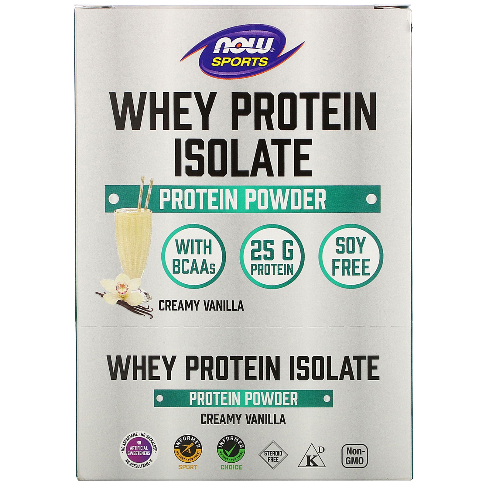 Now Foods, WHEY PROTEIN ISOLATE - VANILLA, 8 Servings UPC 733739092014 | HiLife Vitamins