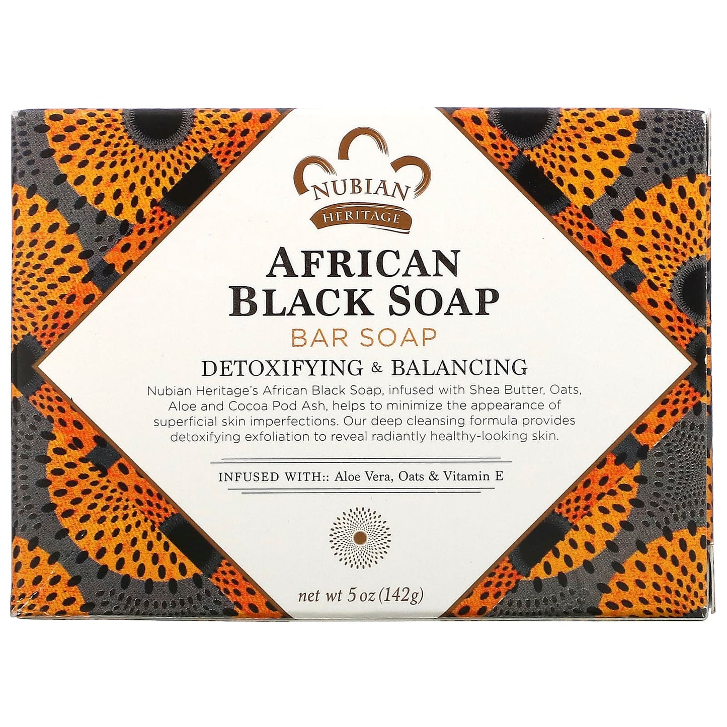 Nubian Soaps, Bar Soap African Black, 5 Oz UPC 764302106005 | Hilife Vitamins