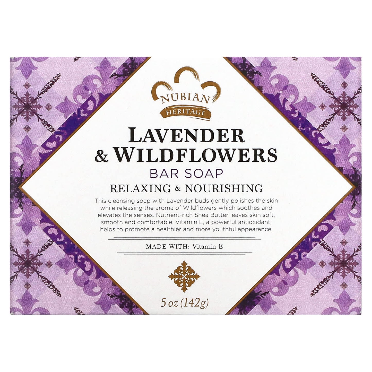 Nubian Soaps, Bar Soap Lavender & Wildflowers, 5 Oz UPC 764302112006 | HiLife Vitamins