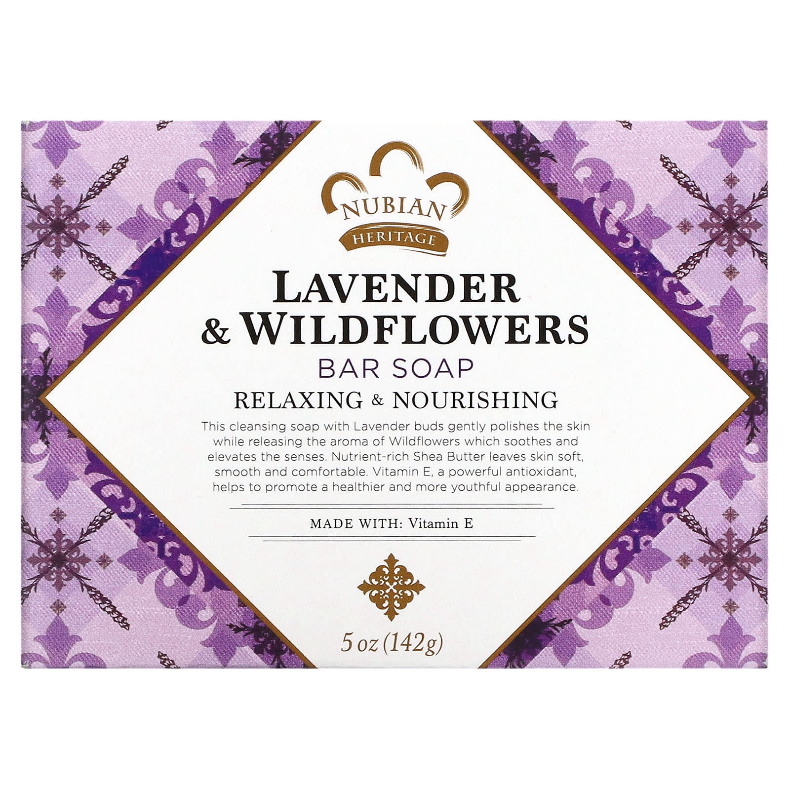 Nubian Soaps, Bar Soap Lavender & Wildflowers, 5 Oz UPC 764302112006 | HiLife Vitamins