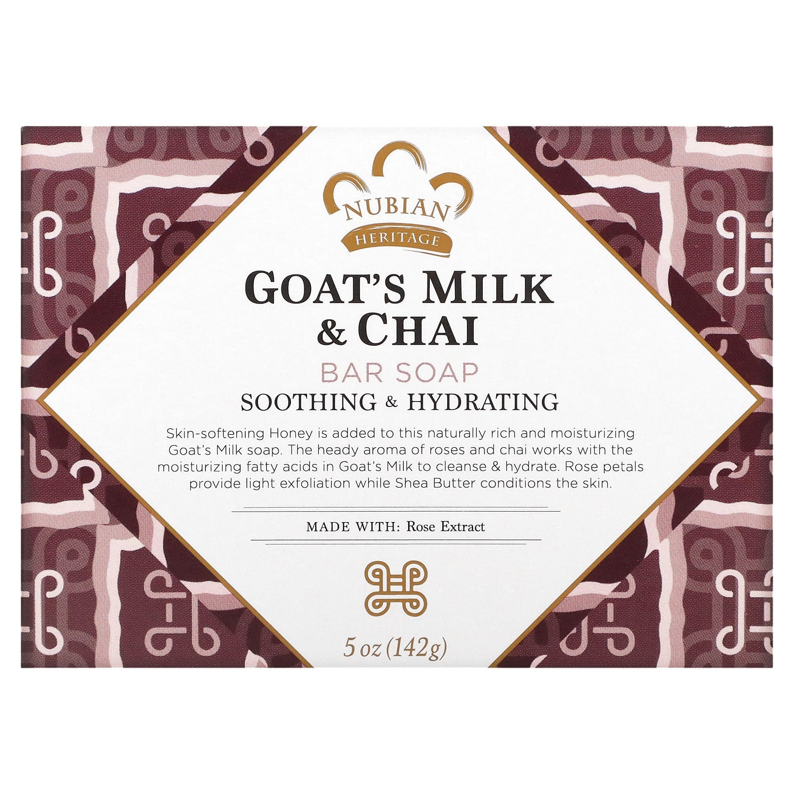Nubian Soaps, Bar Soap Goat's Milk & Chai, 5 Oz UPC 764302123156 | Hilife Vitamins