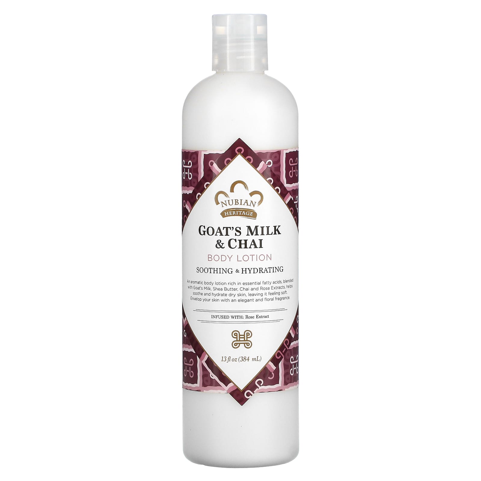 Nubian Soaps, Body Lotion Goat's Milk & Chai, 13 Oz UPC 764302130482 | Hilife Vitamins