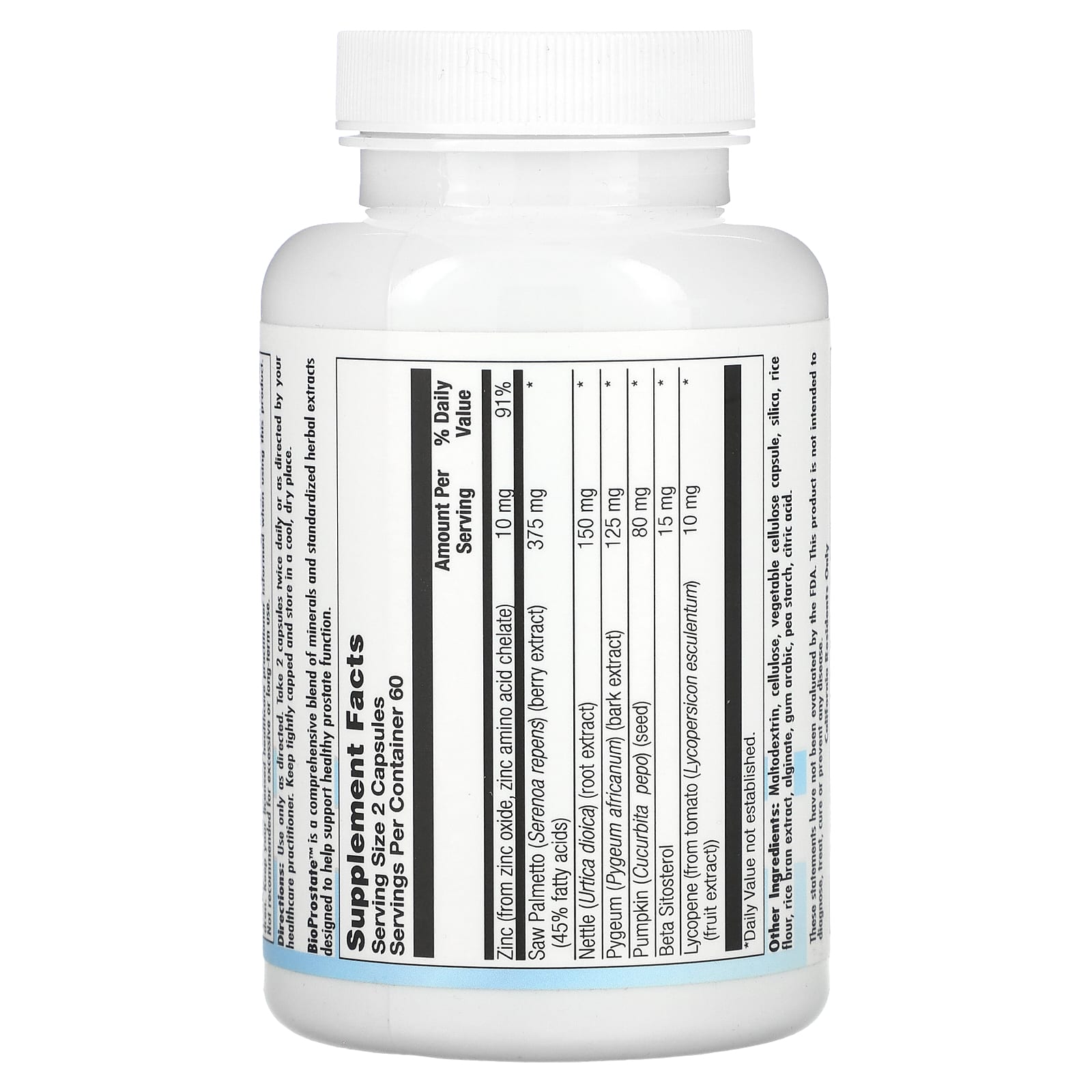 Nutra BioGenesis, BioProstate, 120 Vegatable Capsules UPC 812806102167 | HiLife Vitamins
