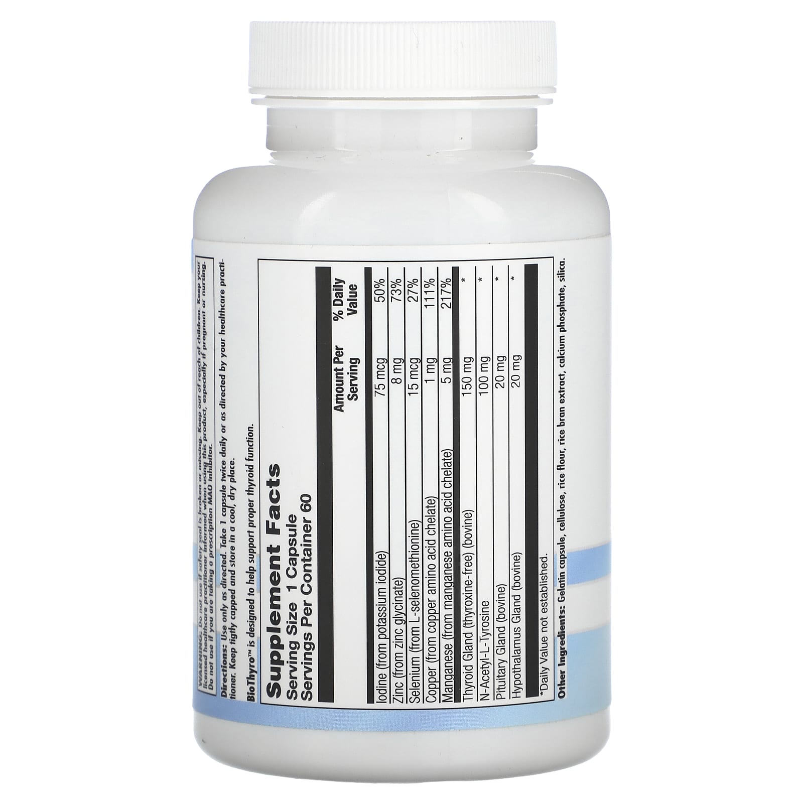 Nutra BioGenesis, BioThyro, 60 Capsules UPC 812806102174 | HiLife Vitamins