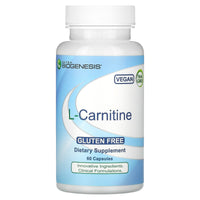 Nutra BioGenesis, L-Carnitine, 60 Vegatable Capsules UPC 812806102273 | HiLife Vitamins