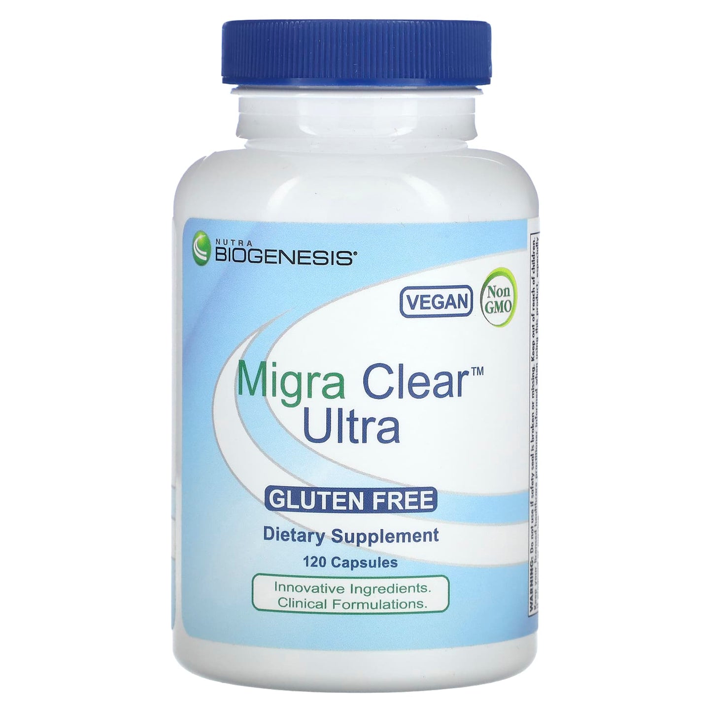 Nutra BioGenesis, Migra-Clear Ultra, 120 Vegatable Capsules - 812806102280 | Hilife Vitamins