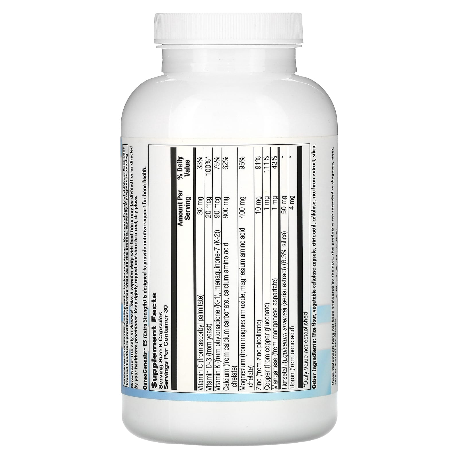Nutra BioGenesis, OsteoGenesis ES, 240 Vegatable Capsules UPC 812806102303 | HiLife Vitamins
