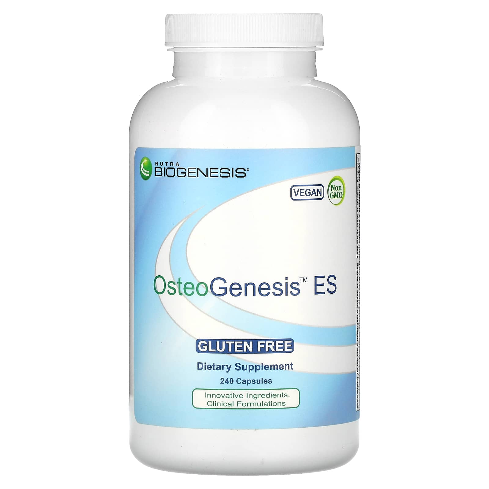 Nutra BioGenesis, OsteoGenesis ES, 240 Vegatable Capsules UPC 812806102303 | HiLife Vitamins