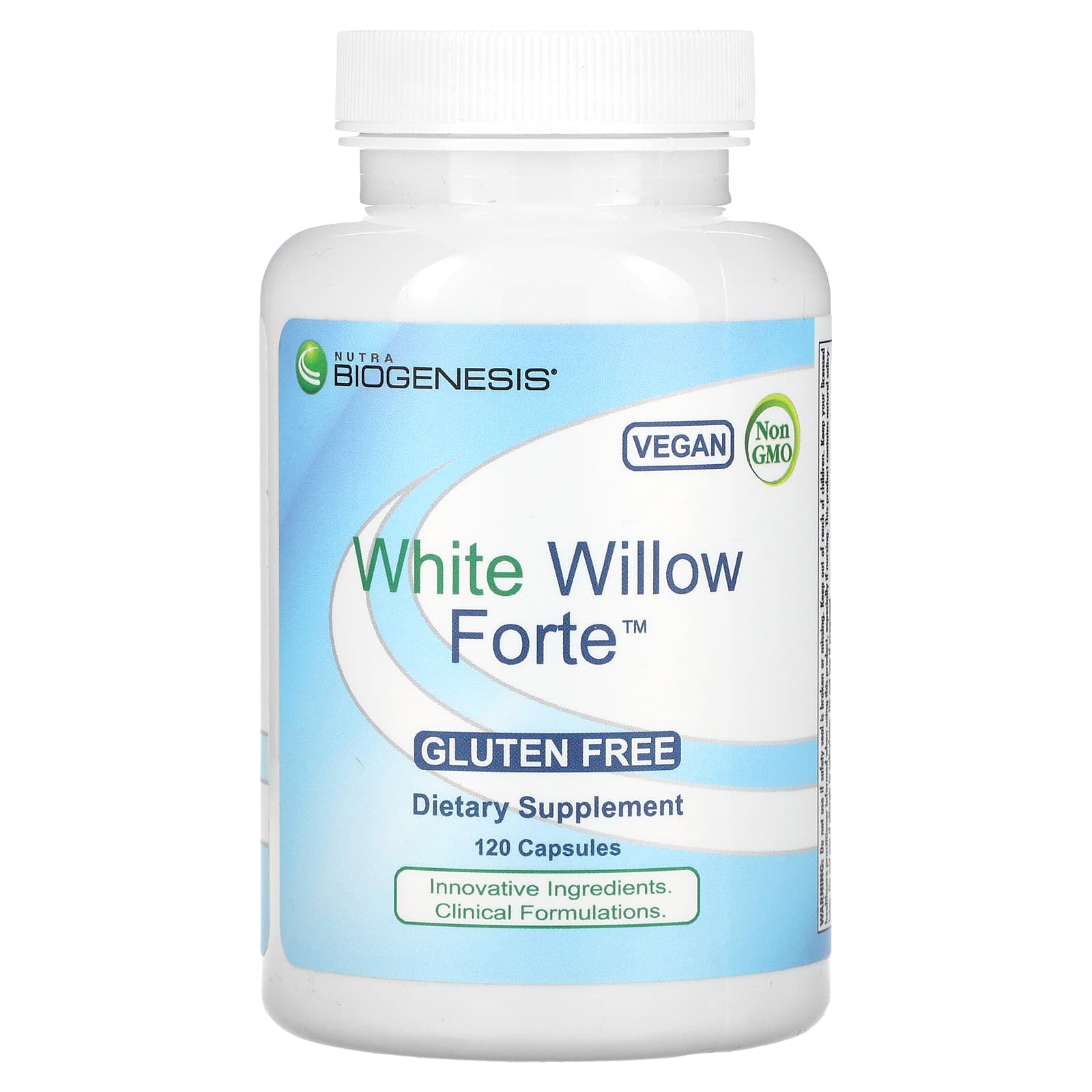 Nutra BioGenesis, White Willow Forte, 120 Capsules UPC 812806102327 | HiLife Vitamins