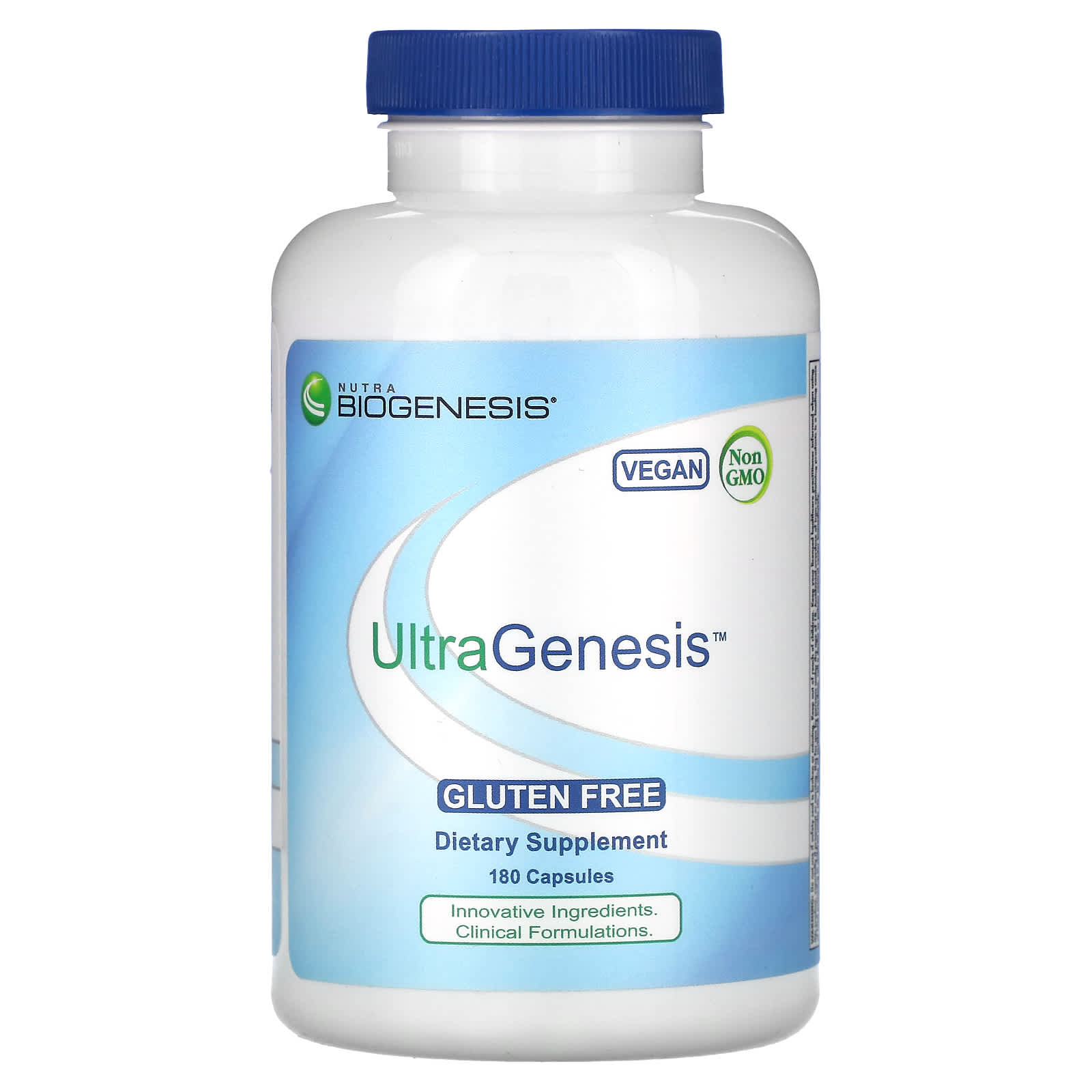 Nutra BioGenesis, UltraGenesis, 180 Vegatable Capsules UPC 812806102433 | HiLife Vitamins
