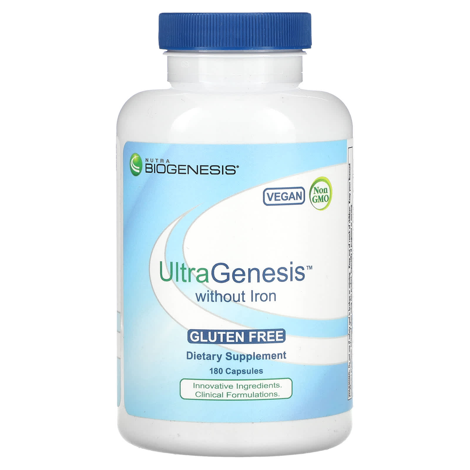Nutra BioGenesis, UltraGenesis w/o Iron, 180 Vegatable Capsules UPC 812806102440 | HiLife Vitamins