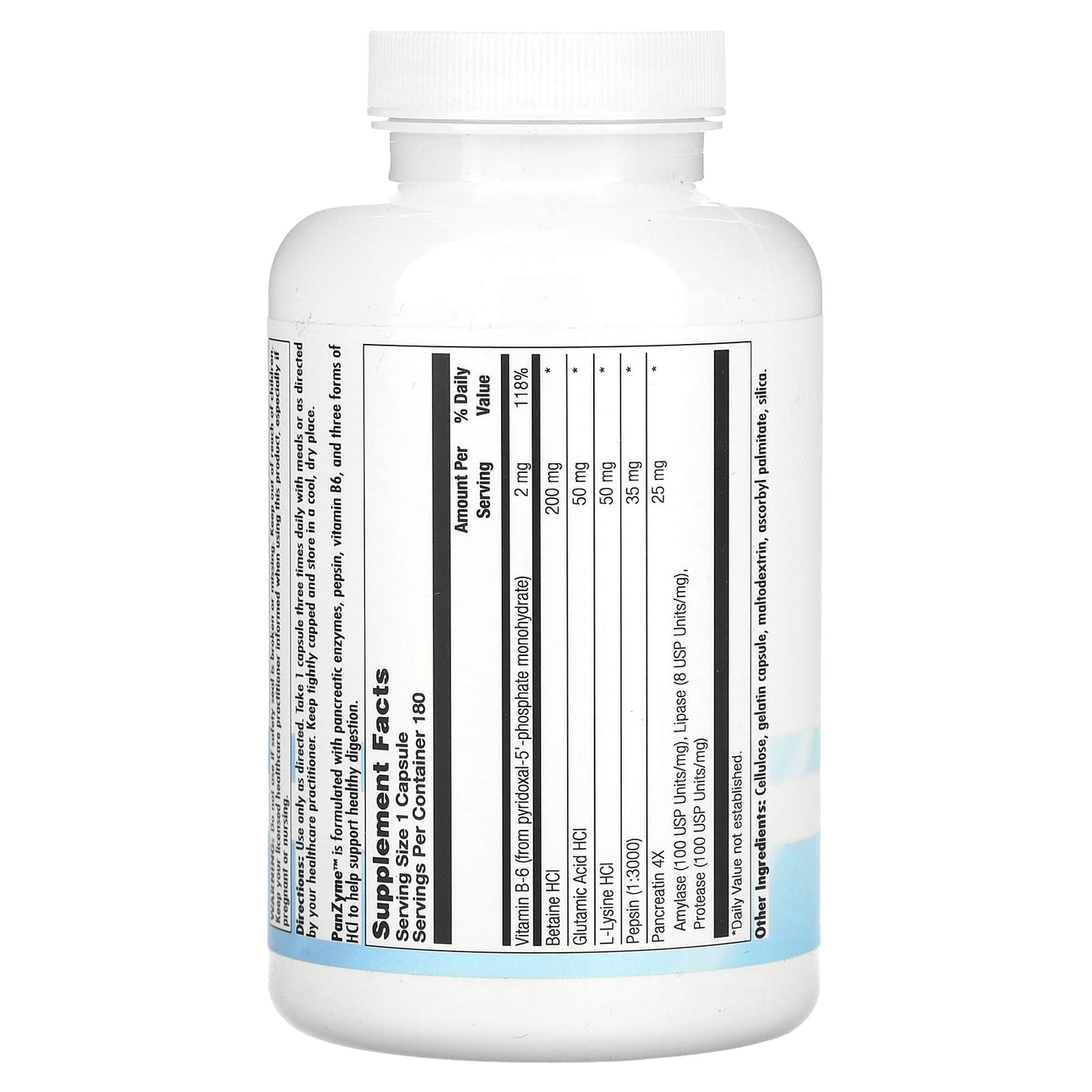 Nutra BioGenesis, PanZyme, 180 Capsules UPC 812806102563 | HiLife Vitamins